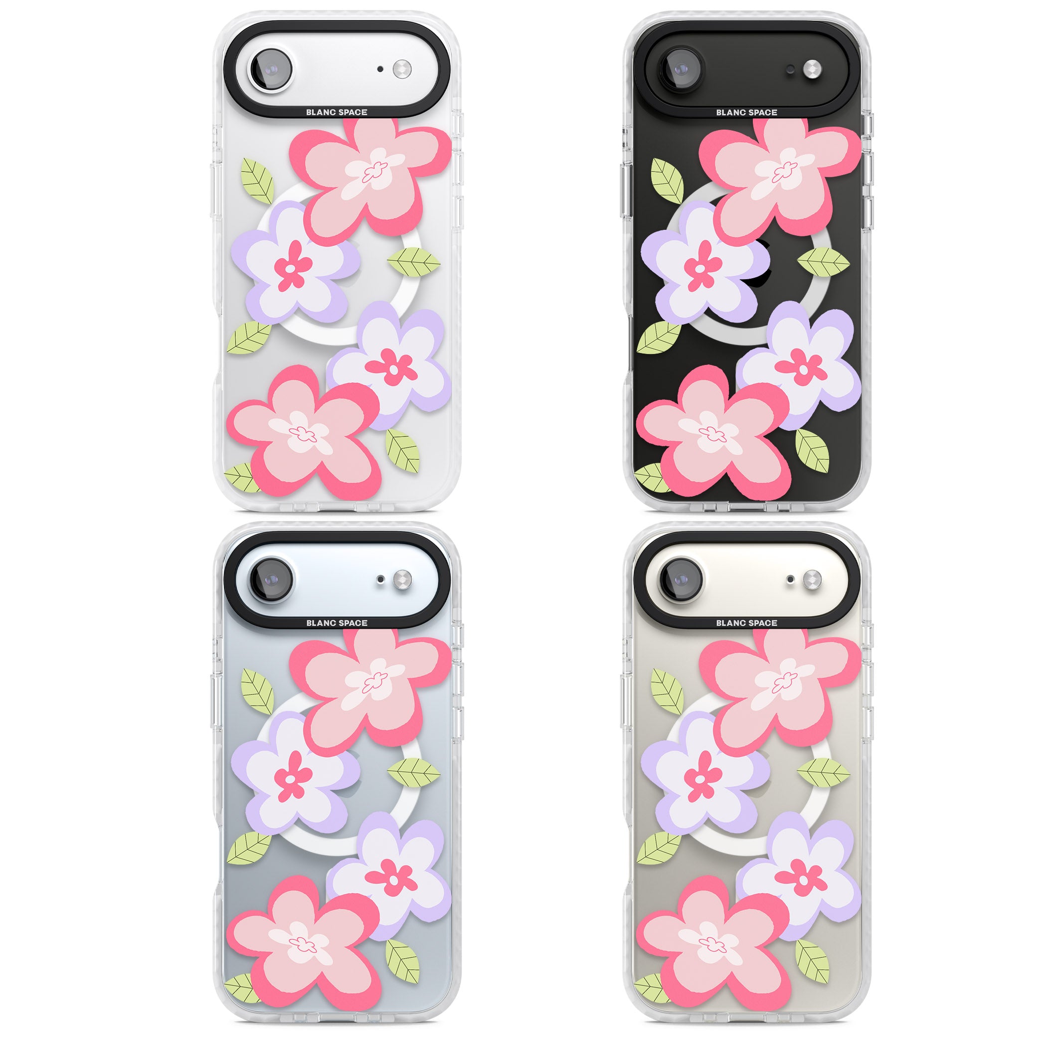 Funky Flowers iPhone 17 Air Impact Pro Clear Phone Case APT Impact Protection