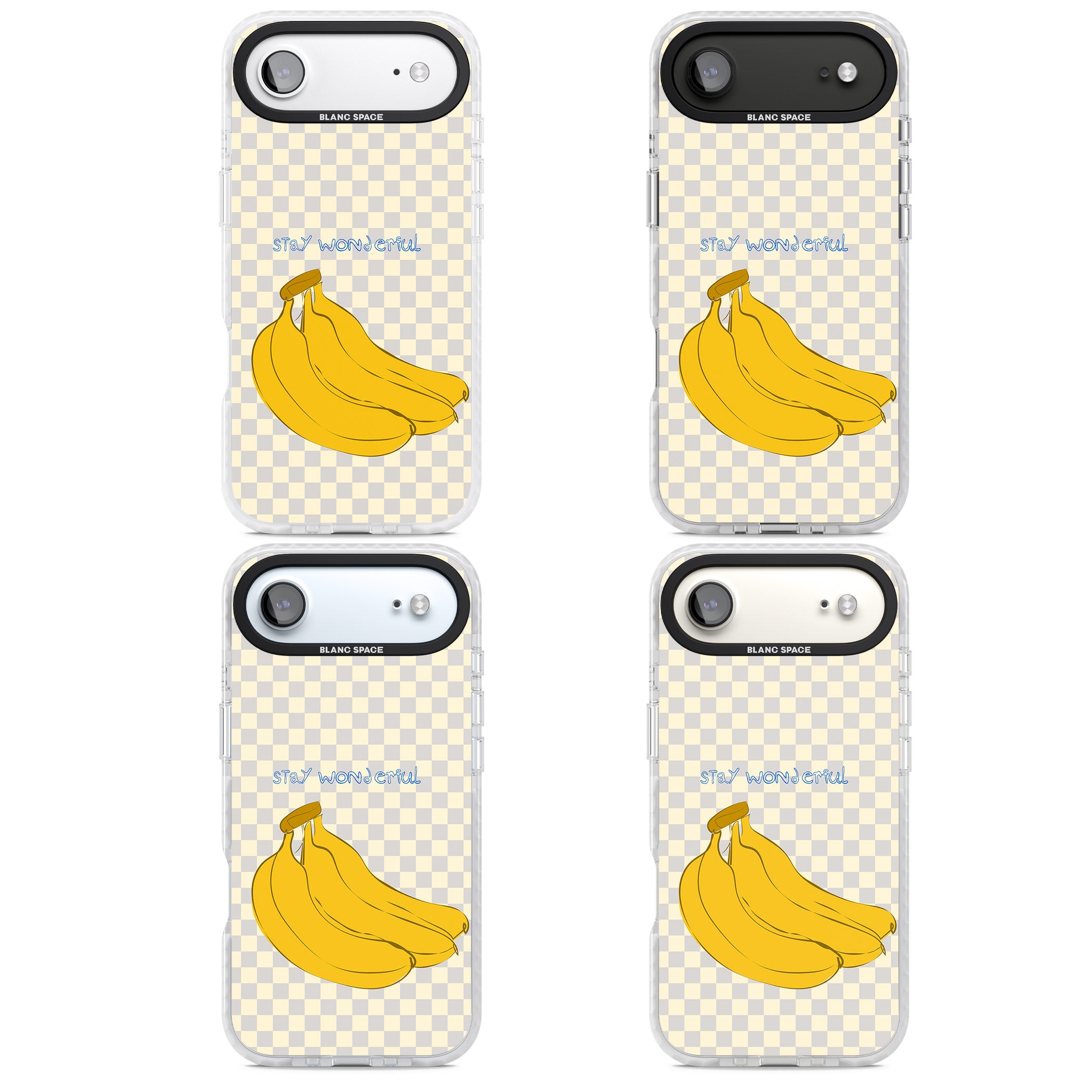 Stay Wonderful Banana iPhone 17 Air Impact Pro Clear Phone Case APT Impact Protection