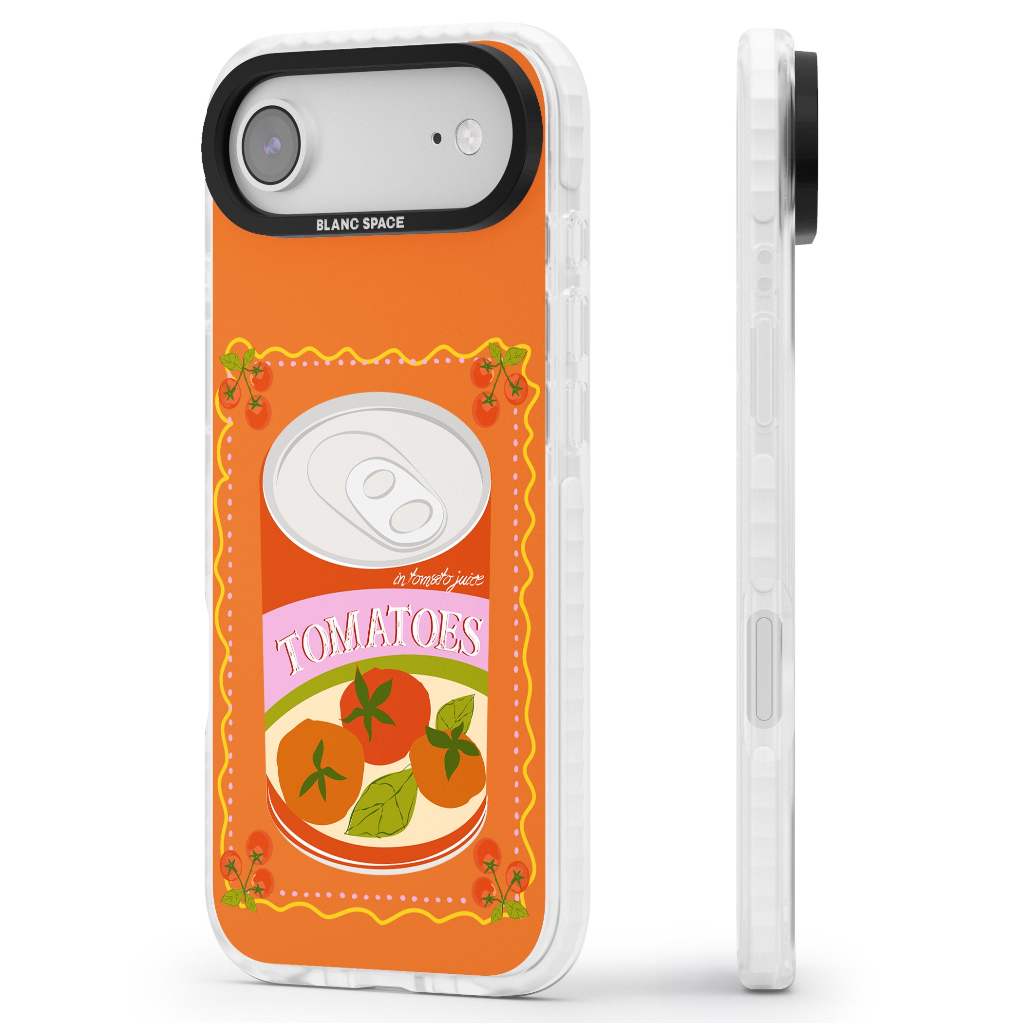 Tomato Soup Can iPhone 17 Air Impact Pro Clear Phone Case Side Profile