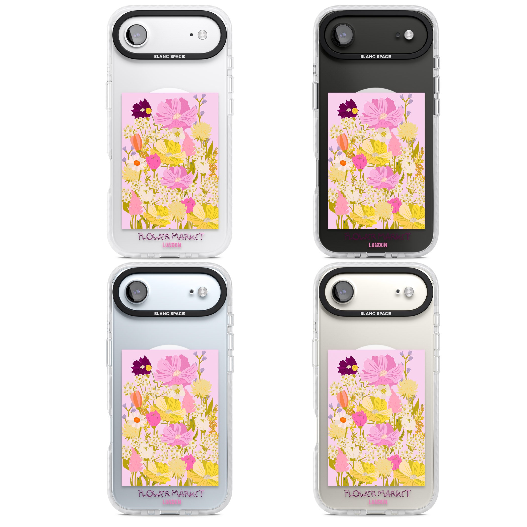 Flower Market iPhone 17 Air Impact Pro Clear Phone Case APT Impact Protection