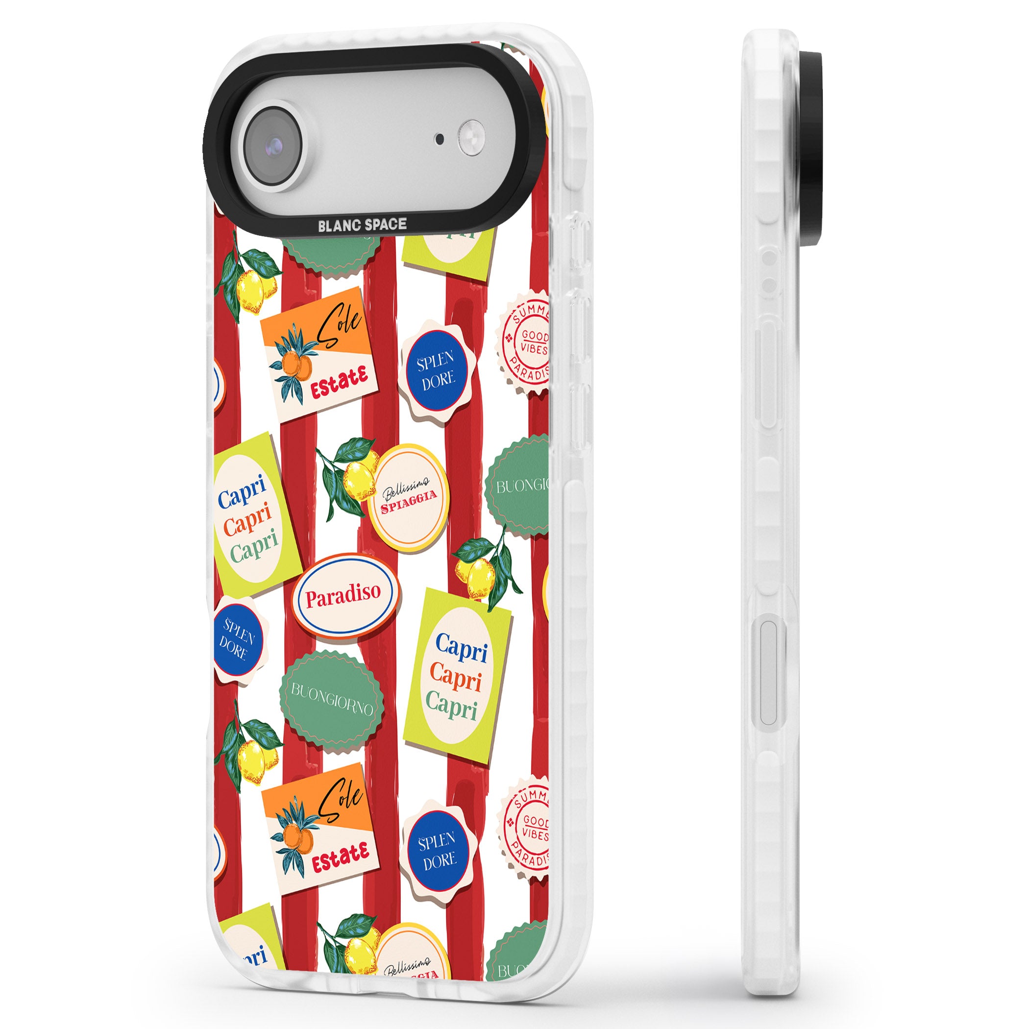 Capri iPhone 17 Air Impact Pro Clear Phone Case Side Profile