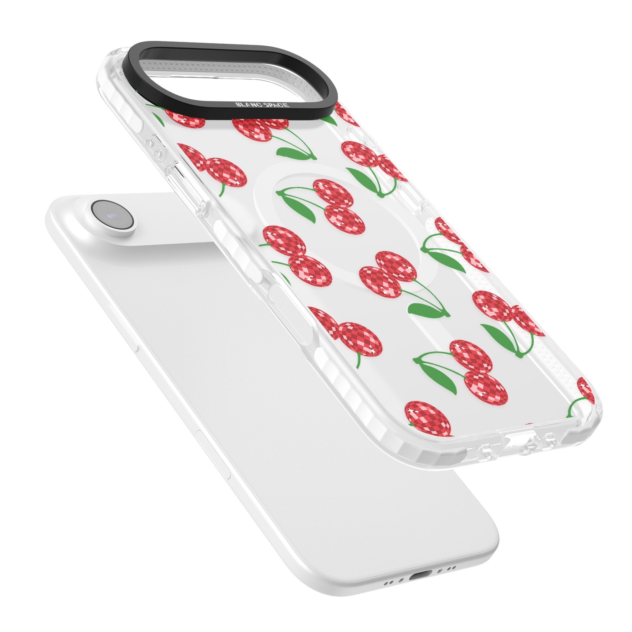Disco Cherry Pattern iPhone 17 Air Impact Pro Clear Phone Case Colours
