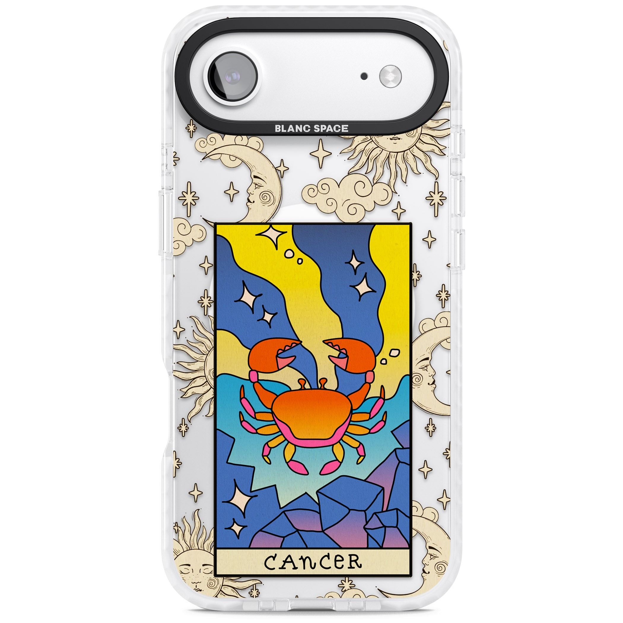 Celestial Zodiac Cancer iPhone 17 Air Impact Pro Clear Phone Case