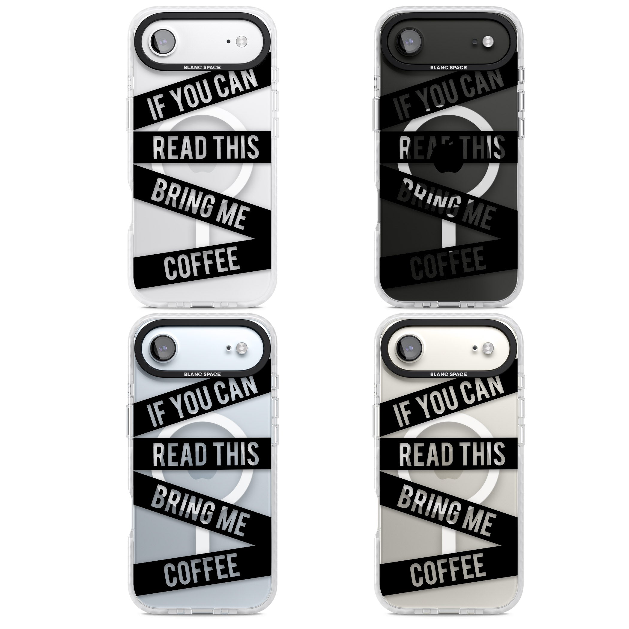 Bring Me Coffee iPhone 17 Air Impact Pro Clear Phone Case APT Impact Protection
