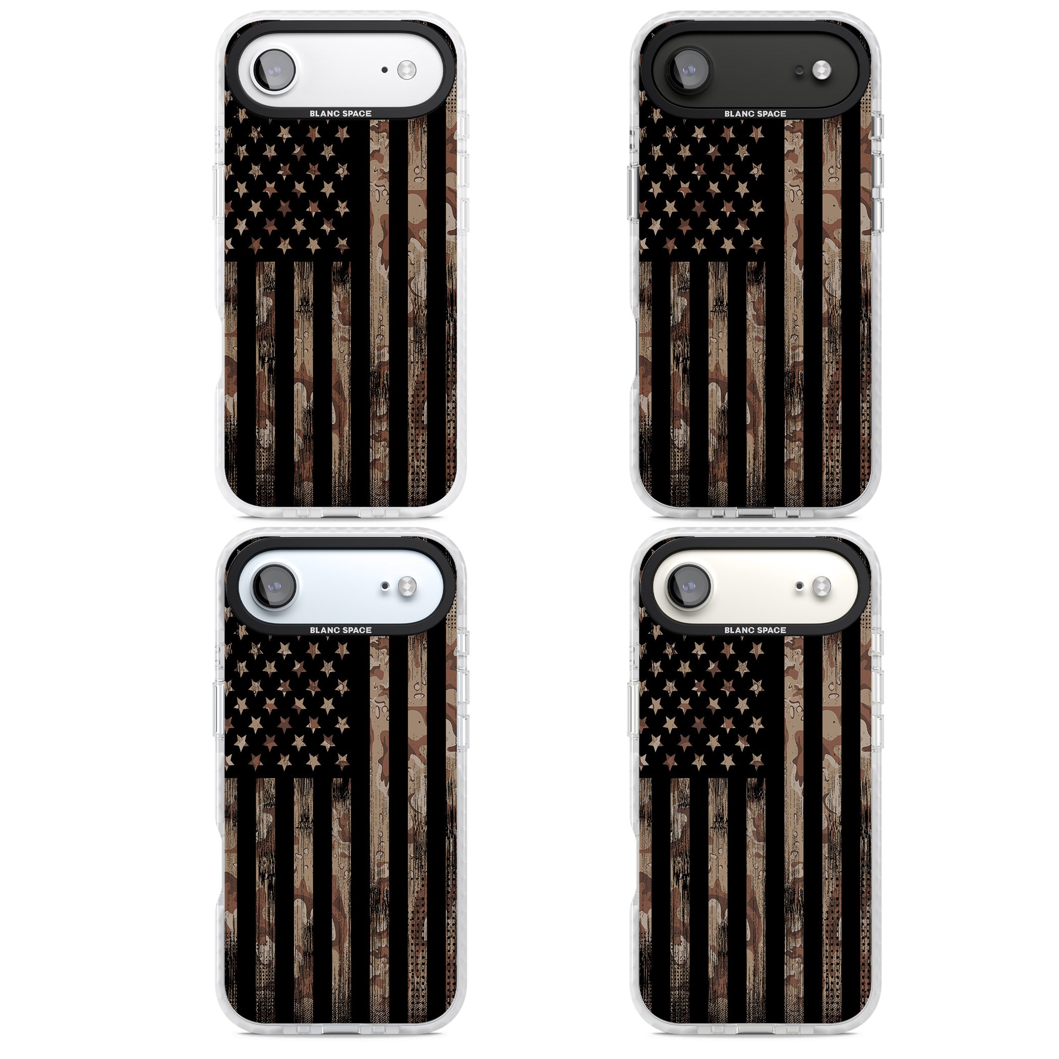 American Flag Camo iPhone 17 Air Impact Pro Clear Phone Case APT Impact Protection