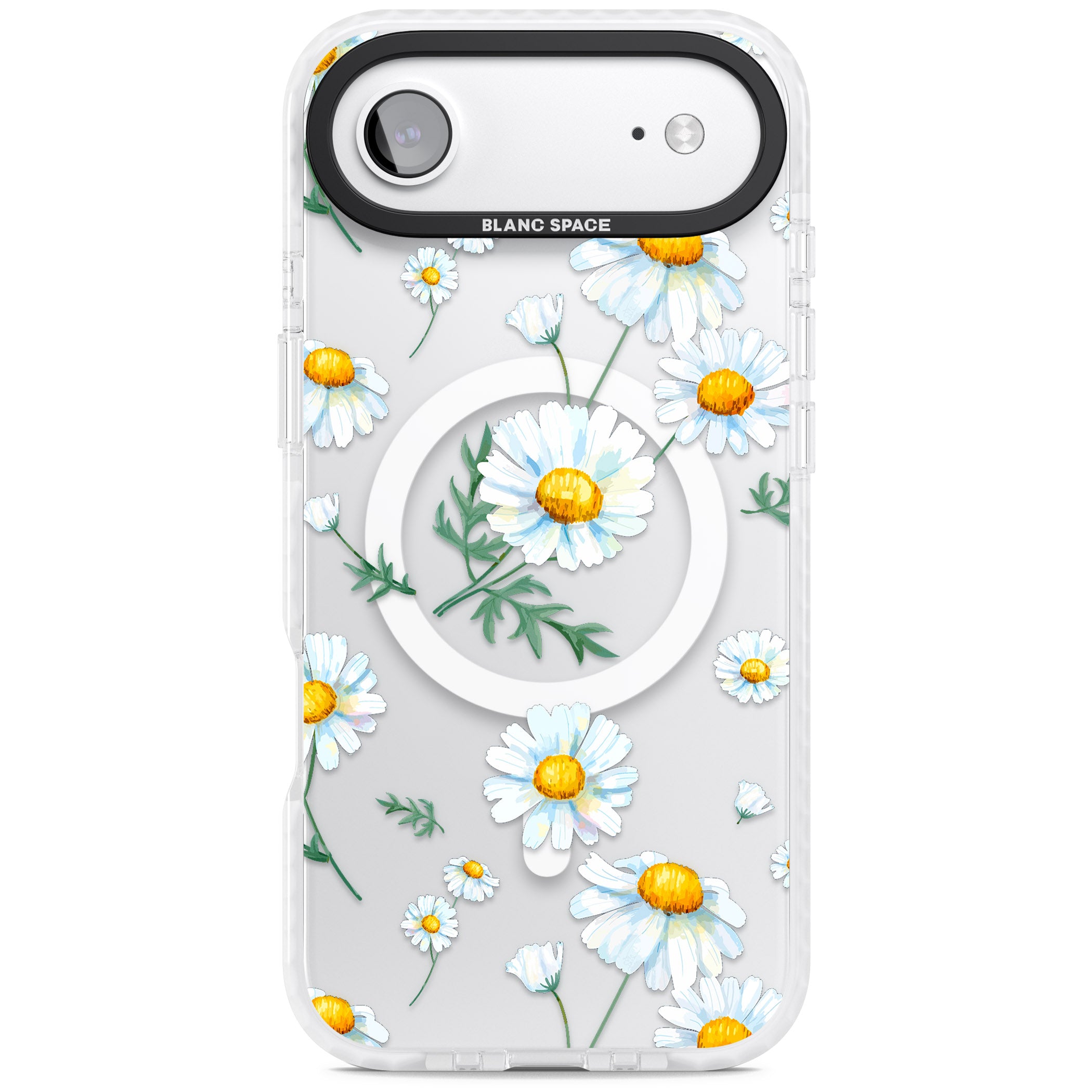 Vintage Painted Daisies iPhone 17 Air Impact Pro Clear Phone Case