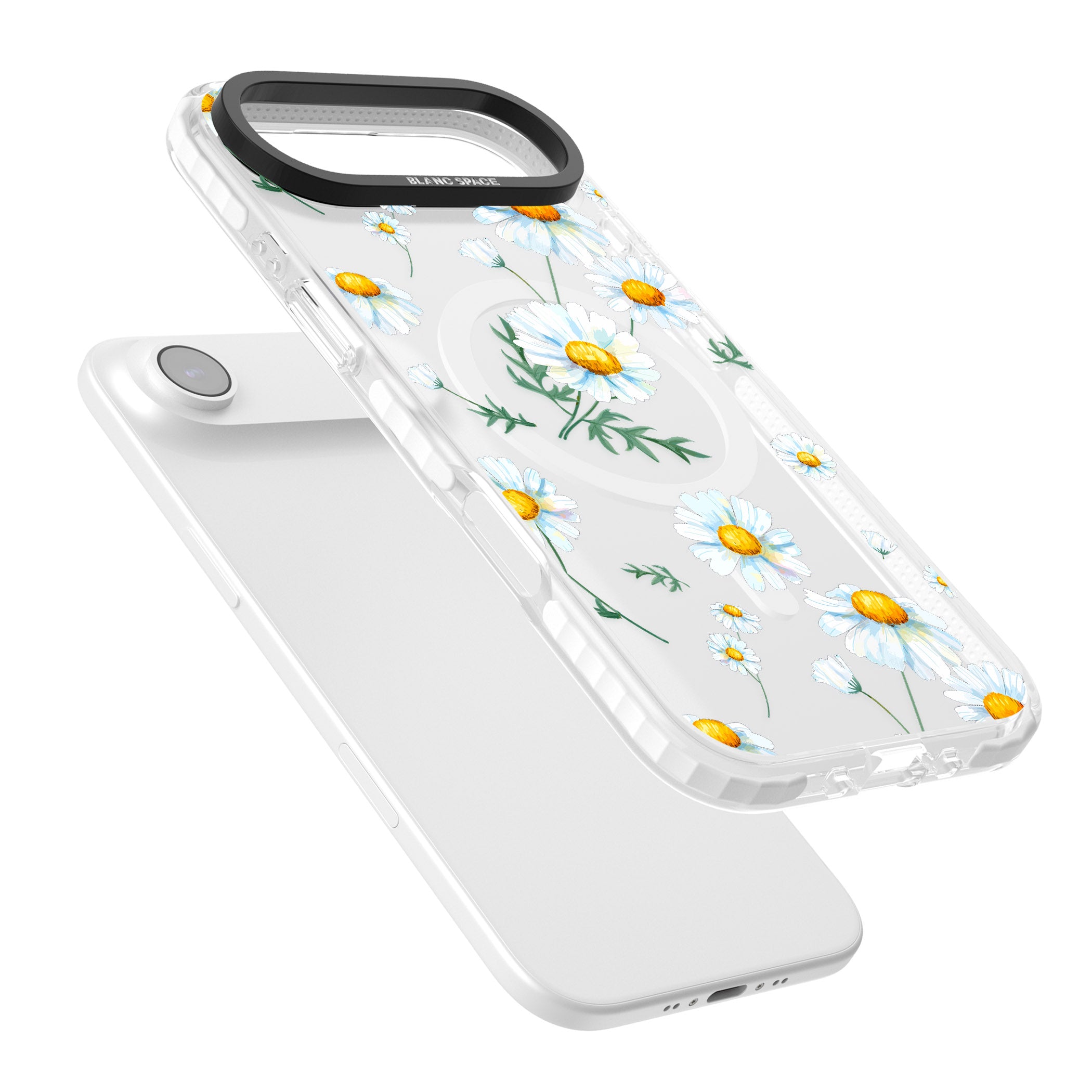 Vintage Painted Daisies iPhone 17 Air Impact Pro Clear Phone Case Colours