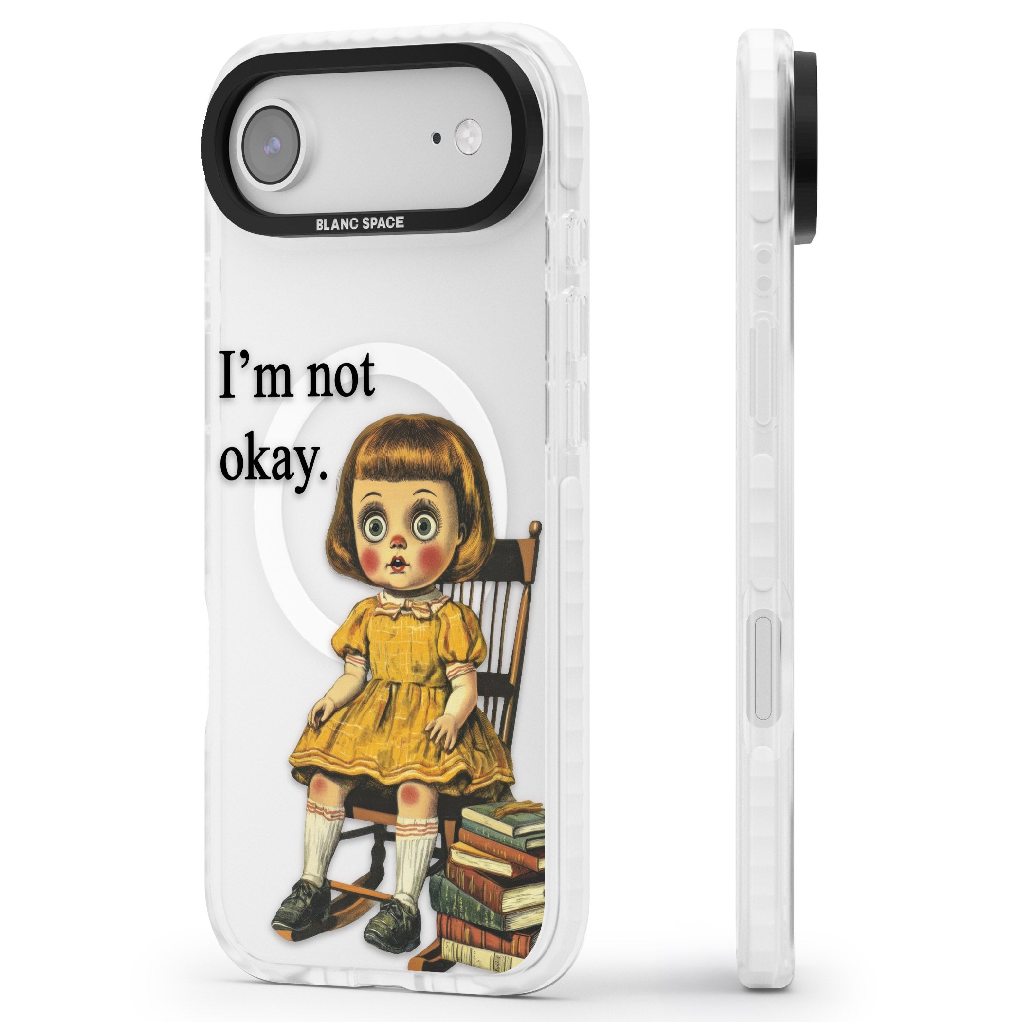 Im Not Okay iPhone 17 Air Impact Pro Clear Phone Case Side Profile