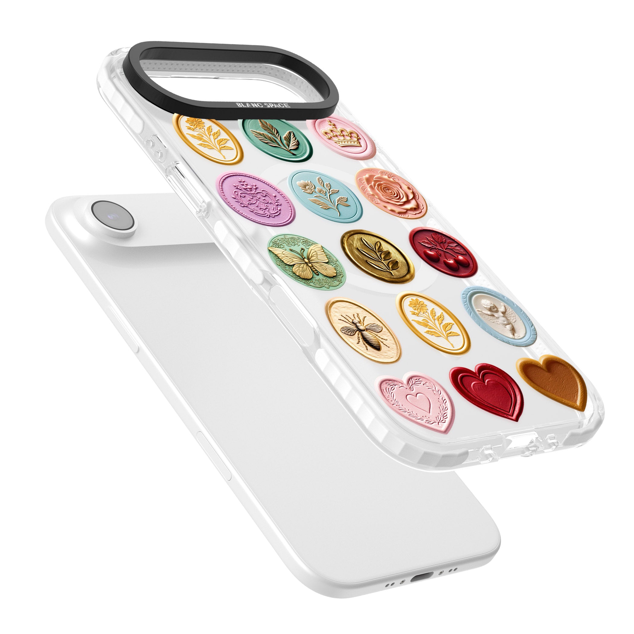 Vintage Wax Seal Pattern iPhone 17 Air Impact Pro Clear Phone Case Colours