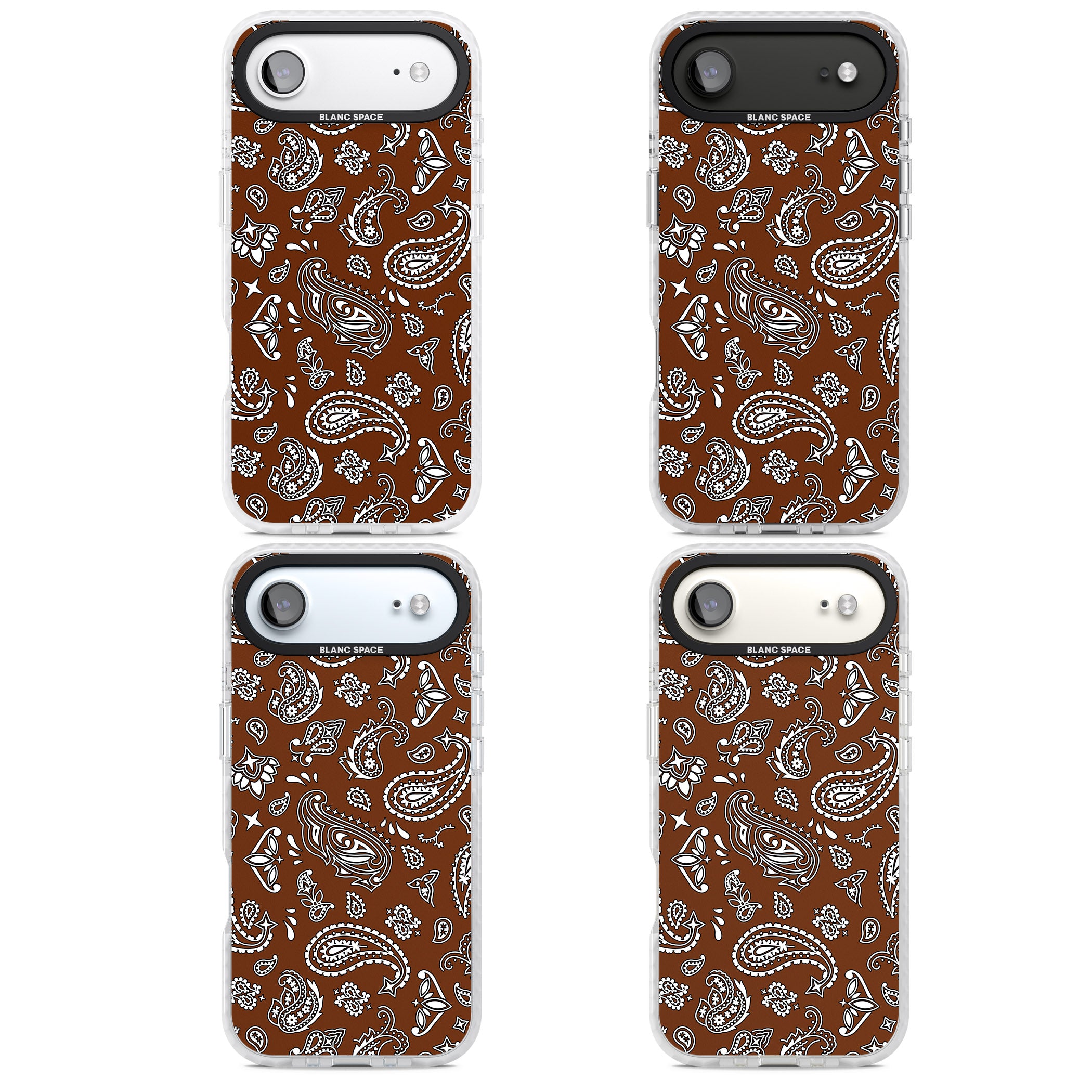 Brown Bandana iPhone 17 Air Impact Pro Clear Phone Case APT Impact Protection