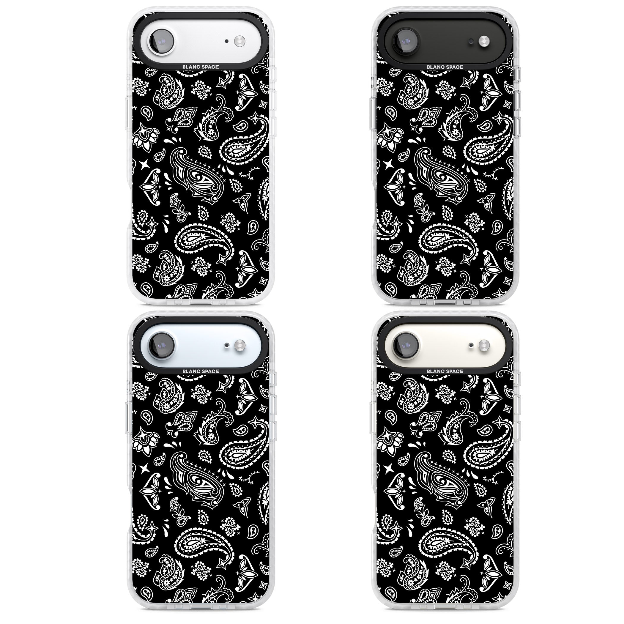Black Bandana iPhone 17 Air Impact Pro Clear Phone Case APT Impact Protection
