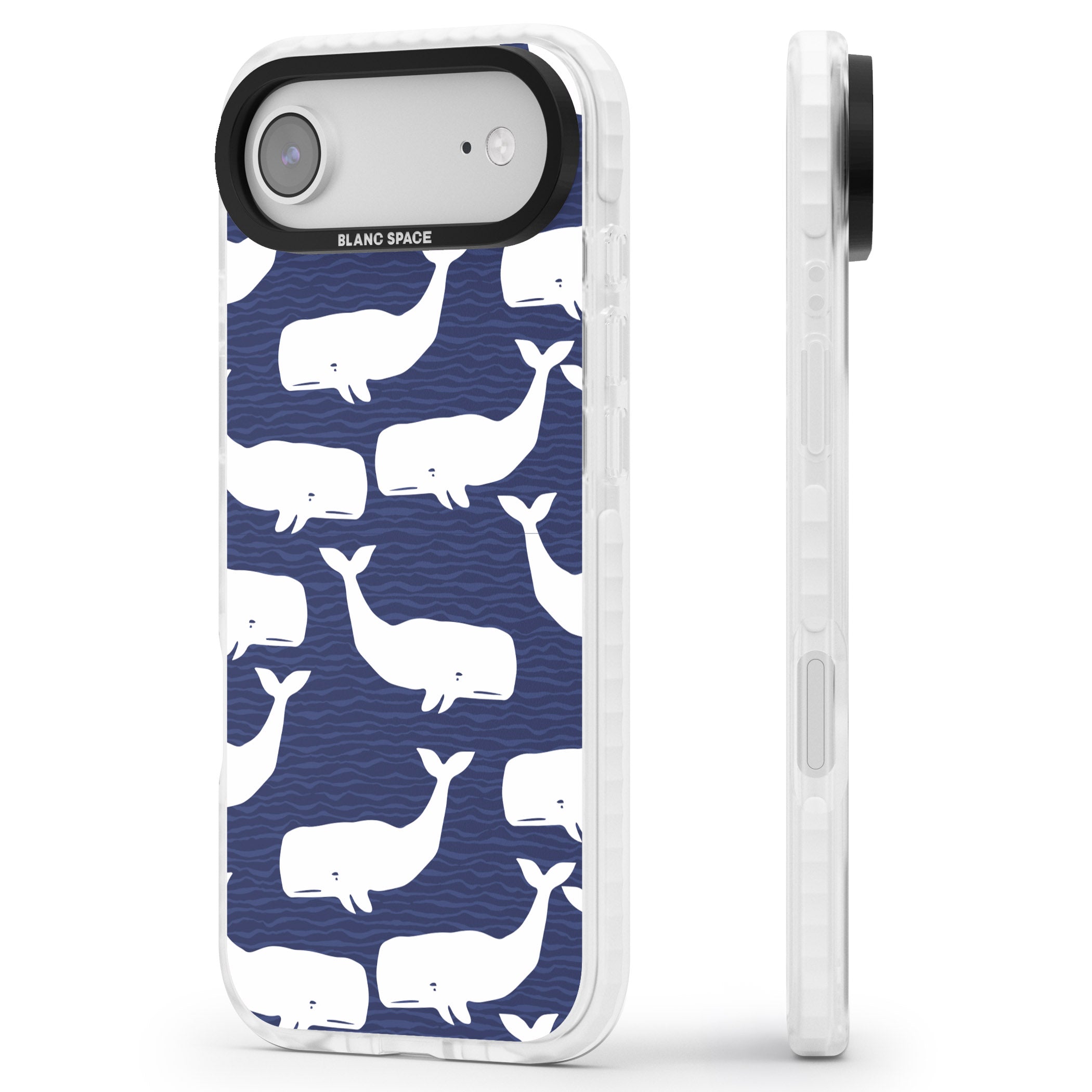 Whale Dreams iPhone 17 Air Impact Pro Clear Phone Case Side Profile