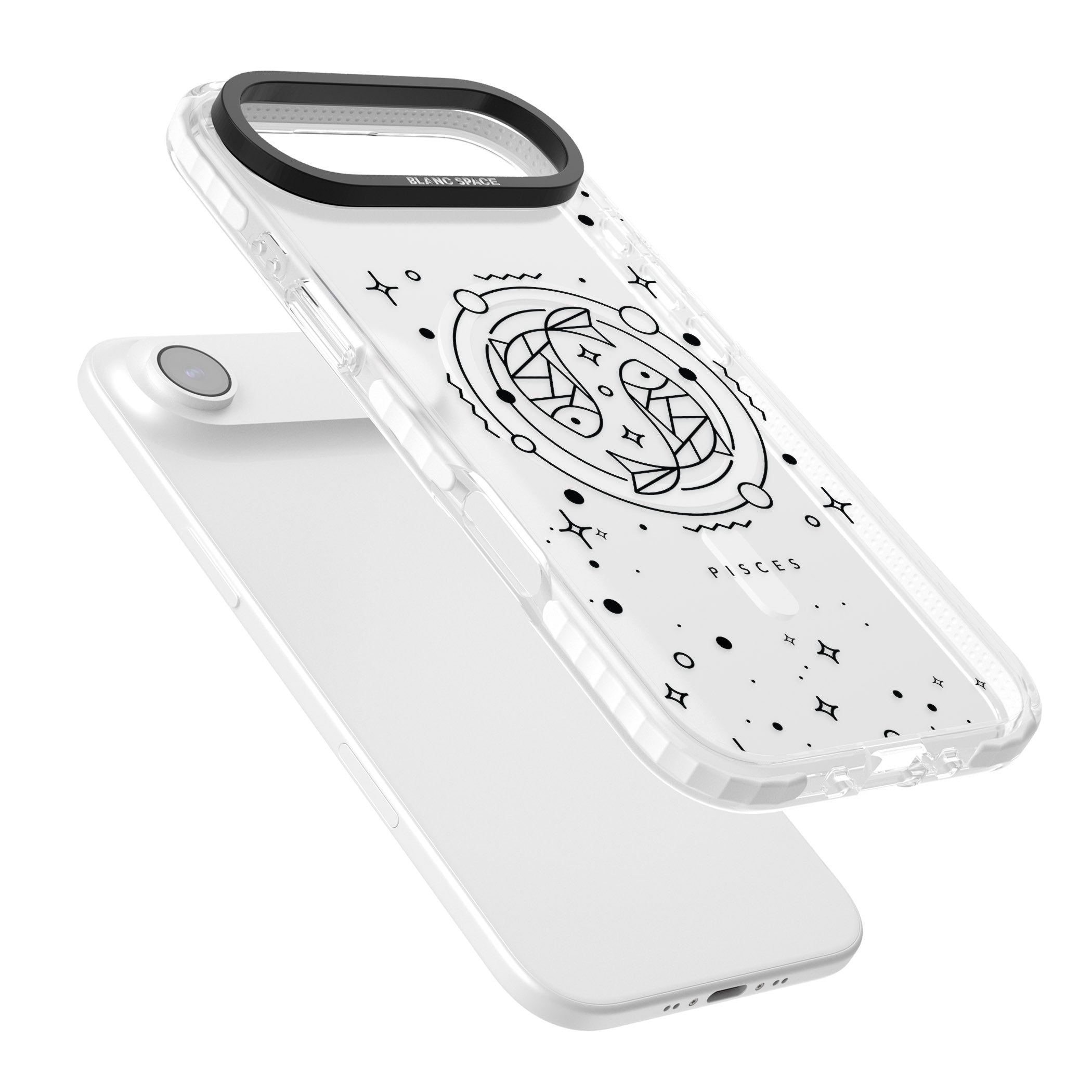Pisces Emblem Transparent iPhone 17 Air Impact Pro Clear Phone Case Colours