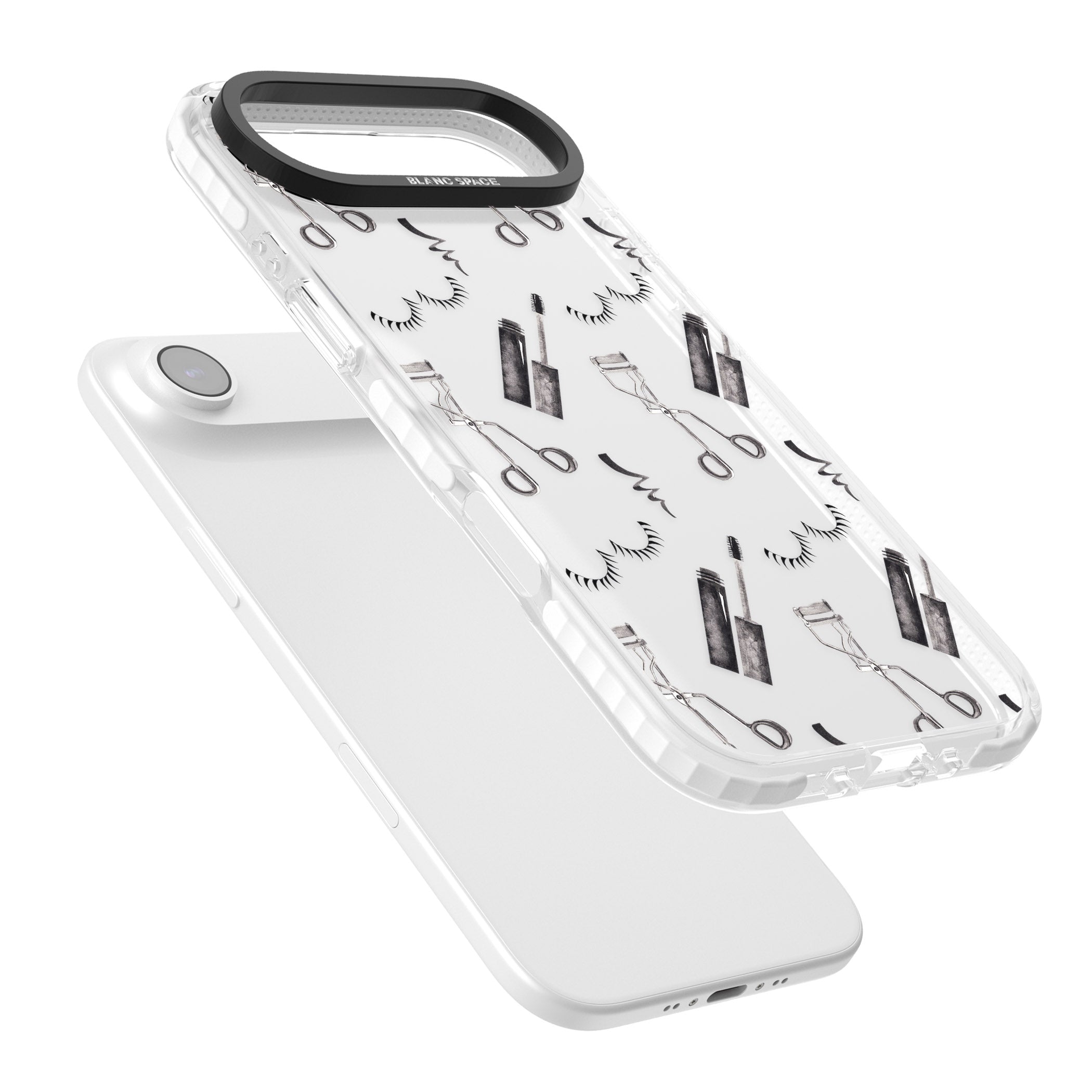 Eyelash Makeup Pattern iPhone 17 Air Impact Clear Phone Case Colours