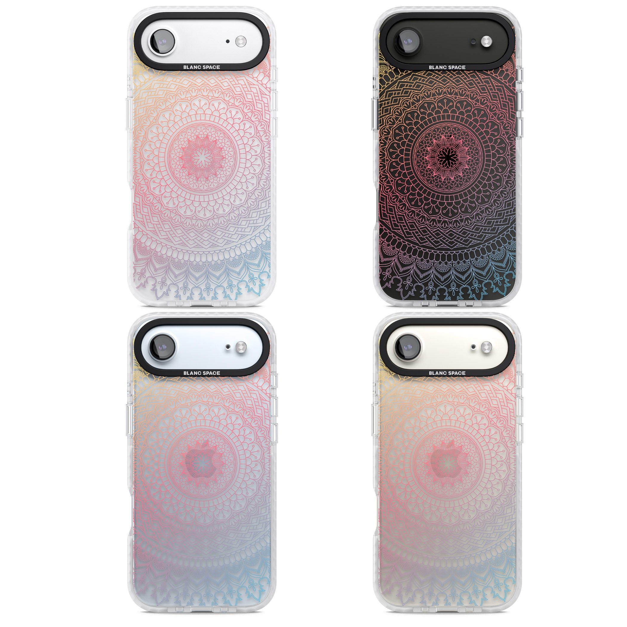 Rainbow Mandala iPhone 17 Air Impact Clear Phone Case APT Impact Protection