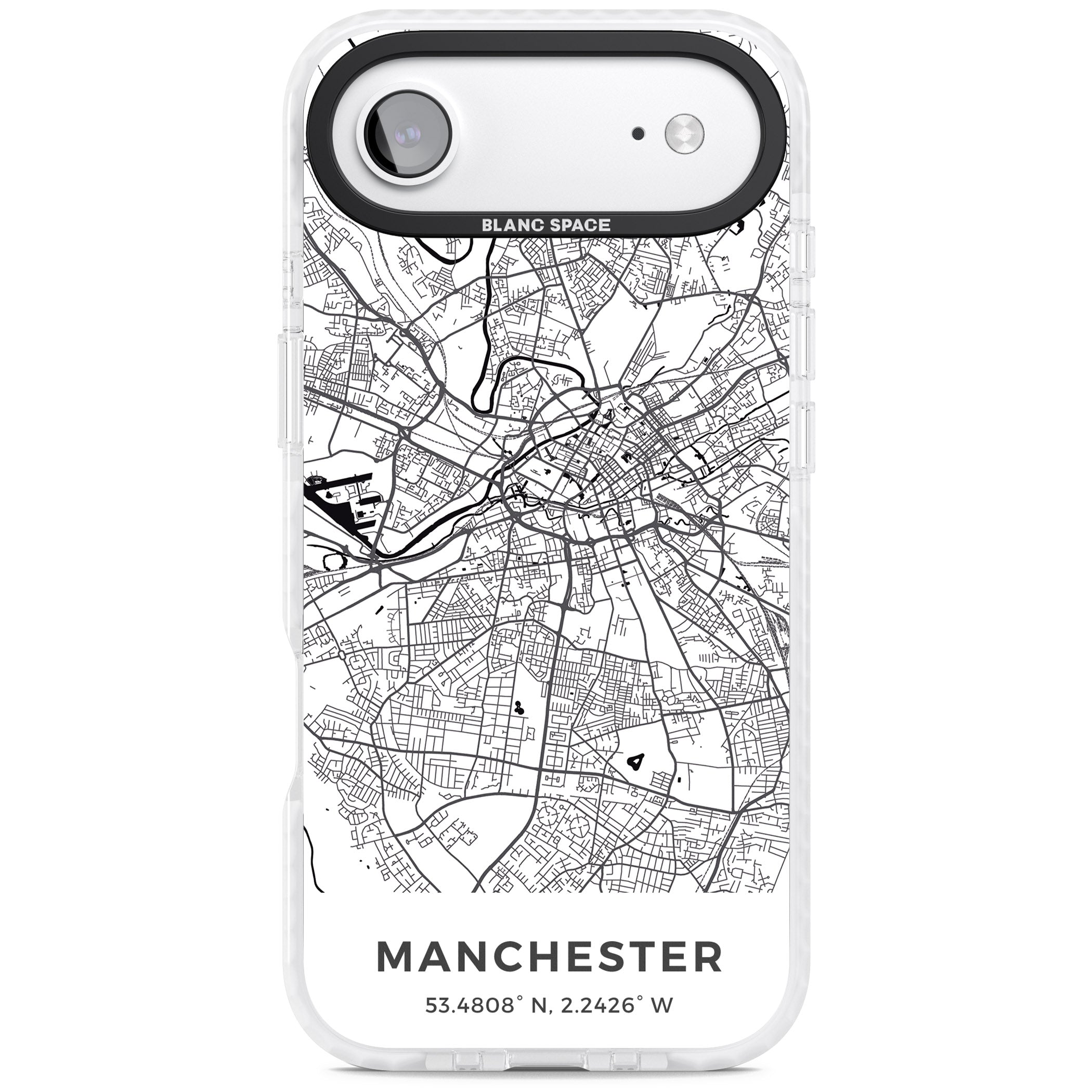 Manchester Map iPhone 17 Air Impact Clear Phone Case