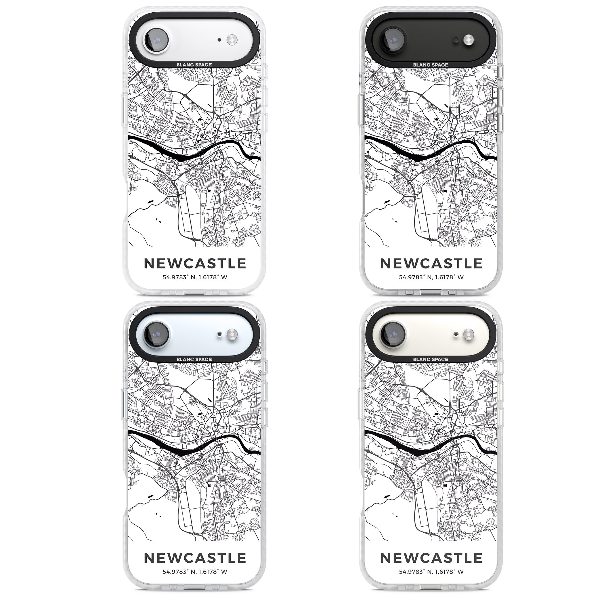 Newcastle City Map iPhone 17 Air Impact Clear Phone Case APT Impact Protection