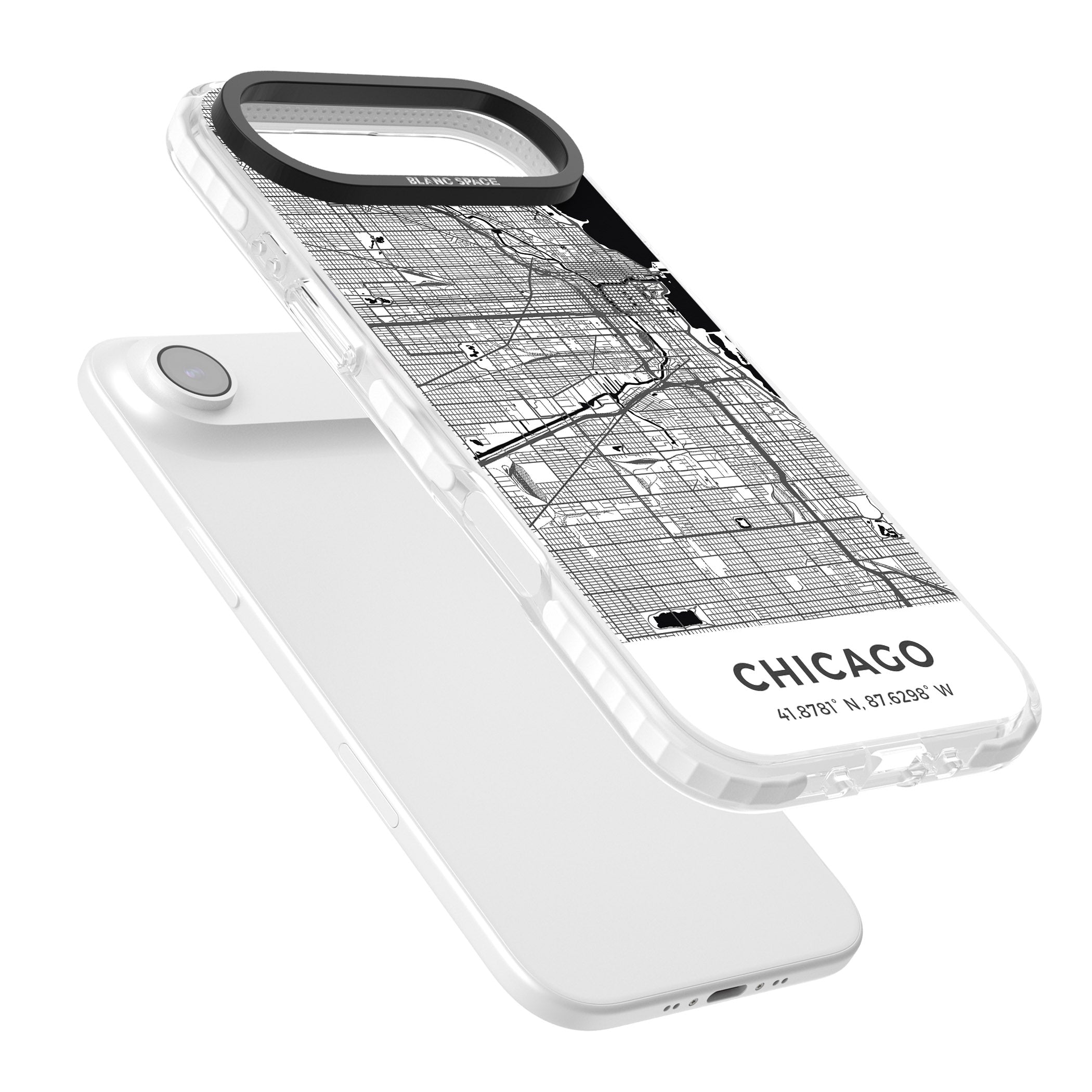 Chicago Map iPhone 17 Air Impact Clear Phone Case Colours