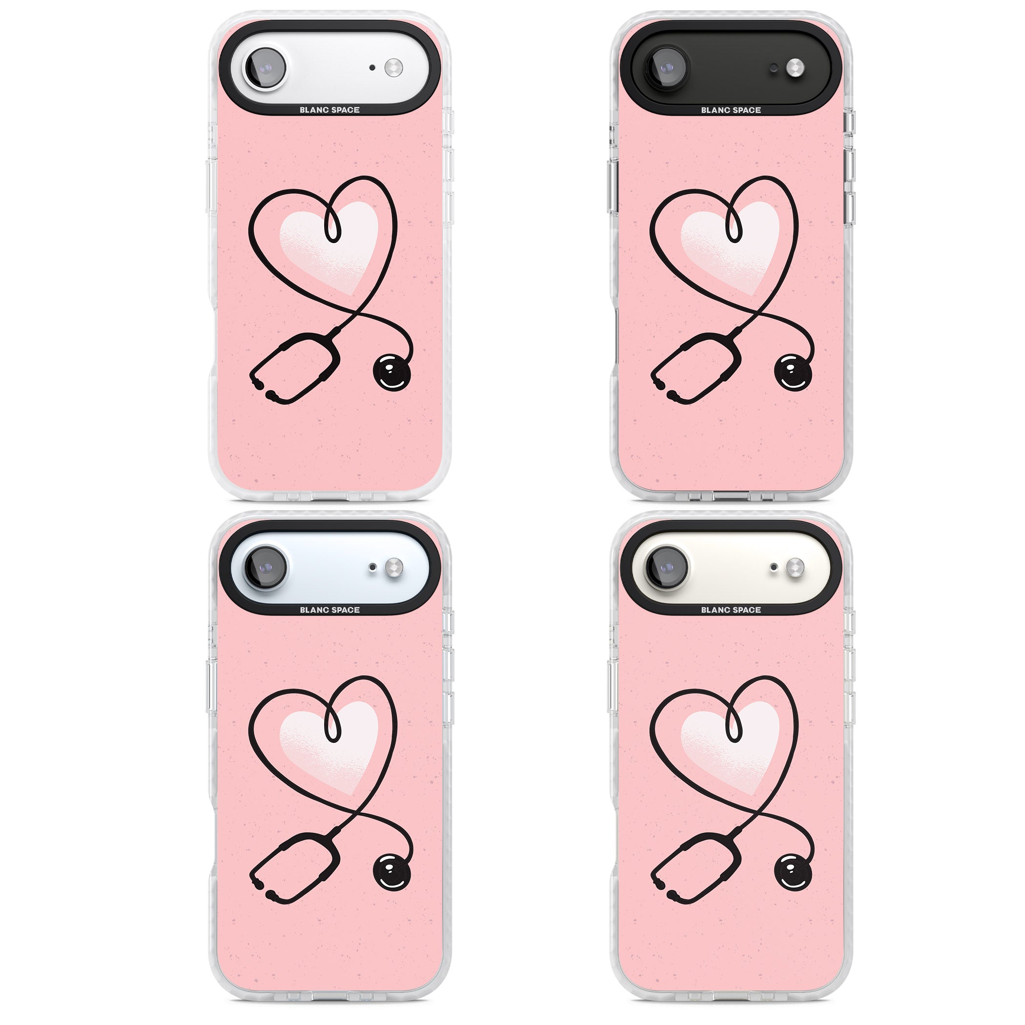 Stethoscope Heart iPhone 17 Air Impact Clear Phone Case APT Impact Protection