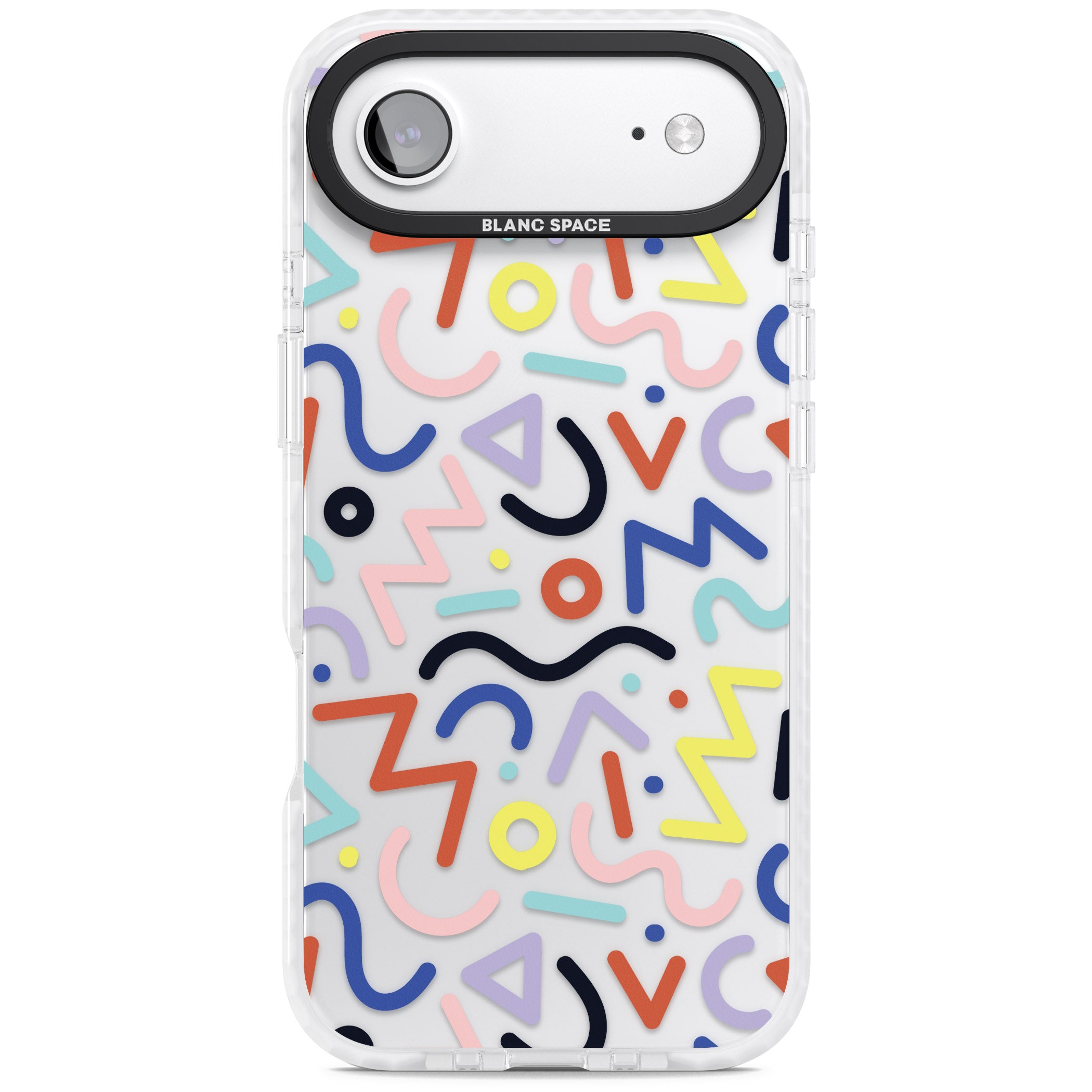Memphis Retro Pattern iPhone 17 Air Impact Clear Phone Case