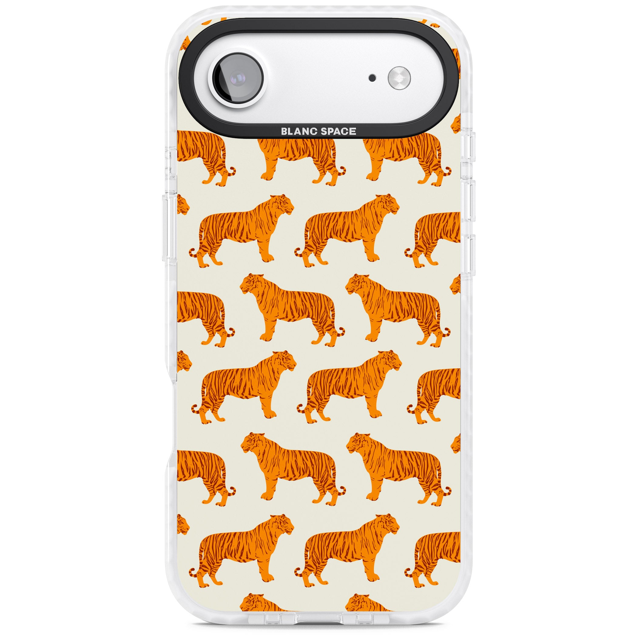 Trendy Tiger Patterns Tigers On Khaki iPhone 17 Air Impact Clear Phone Case