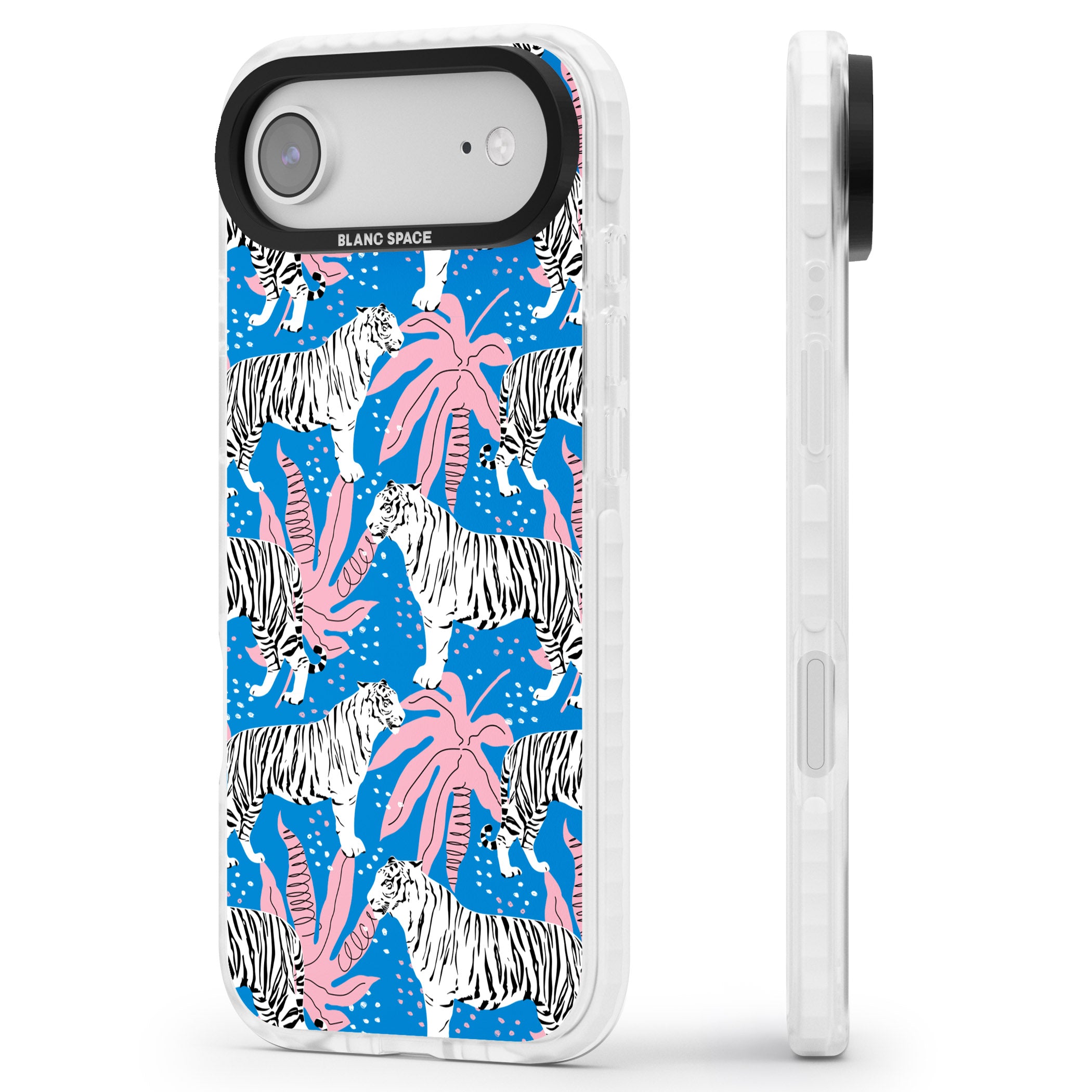 Bengal Blues iPhone 17 Air Impact Clear Phone Case Side Profile