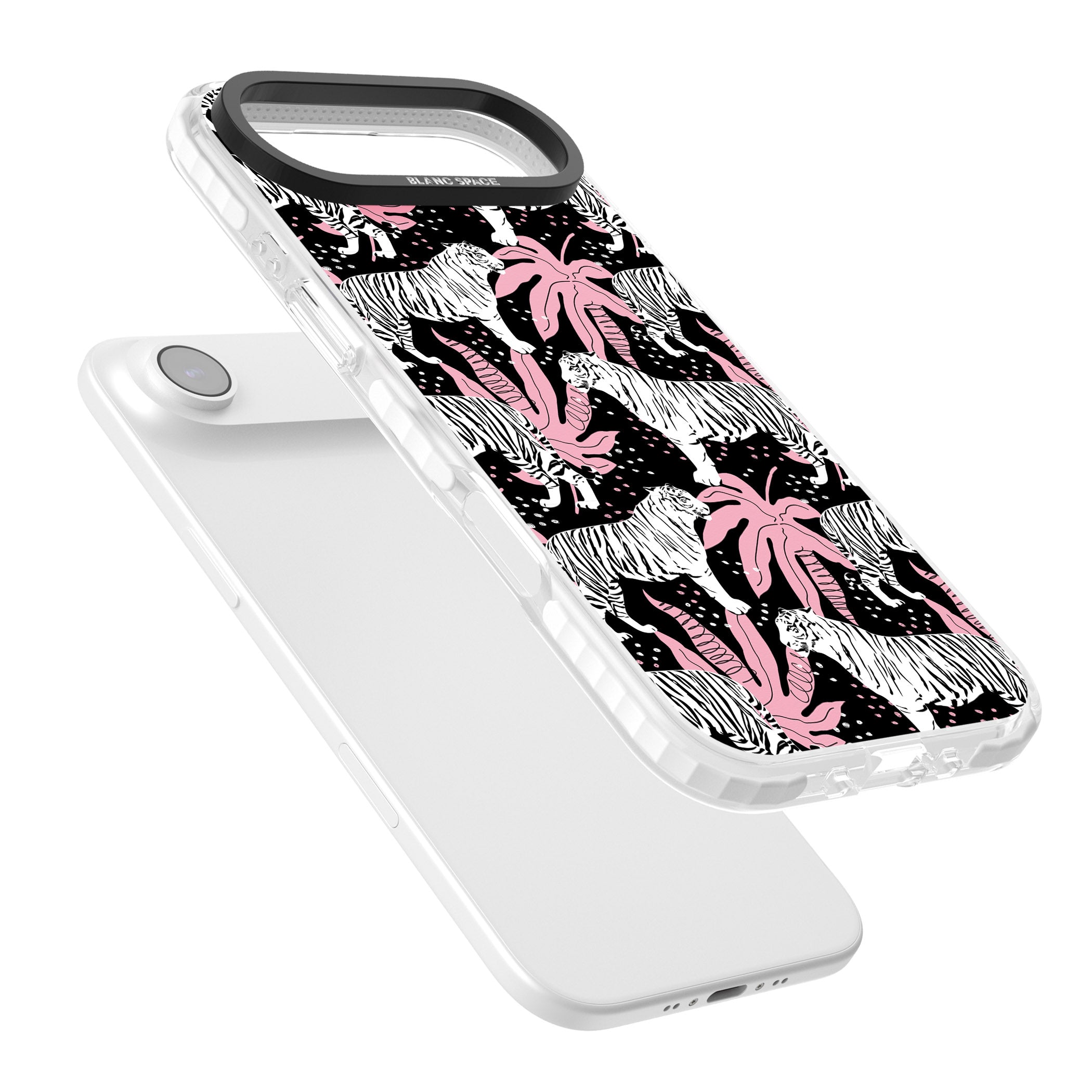 Pink Jungle Tiger iPhone 17 Air Impact Clear Phone Case Colours