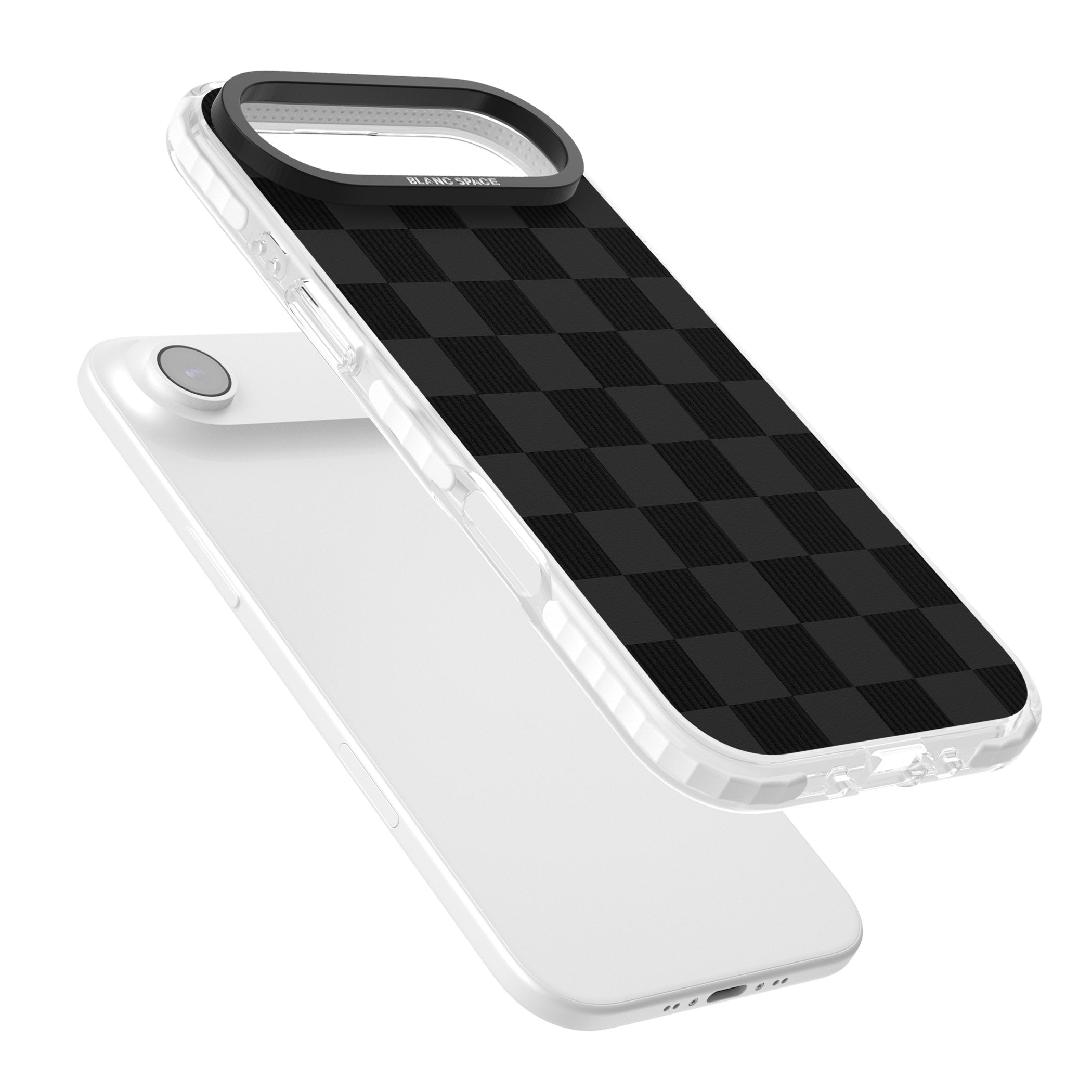 Black Checkered iPhone 17 Air Impact Clear Phone Case Colours