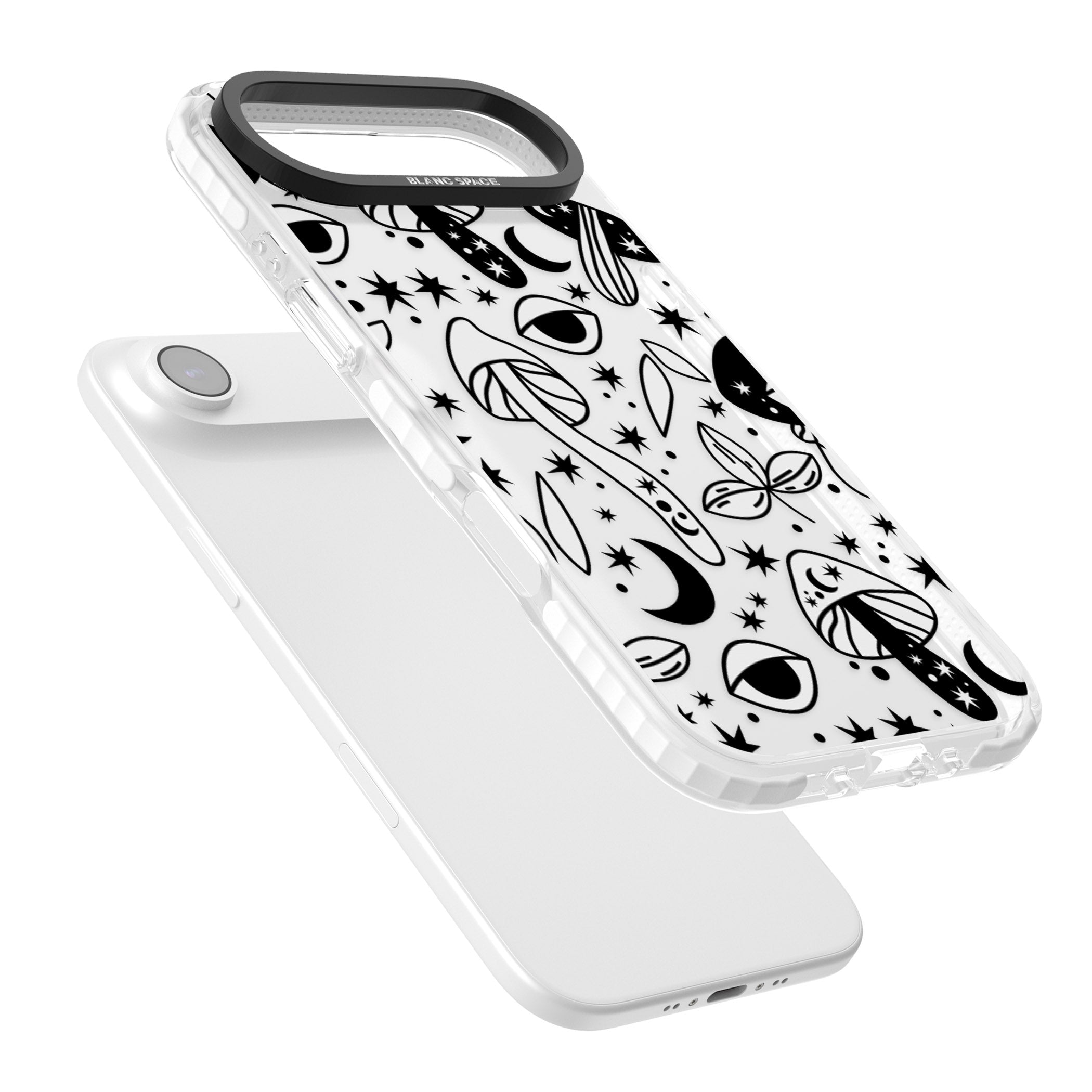 Mystic Mushrooms Pattern iPhone 17 Air Impact Clear Phone Case Colours