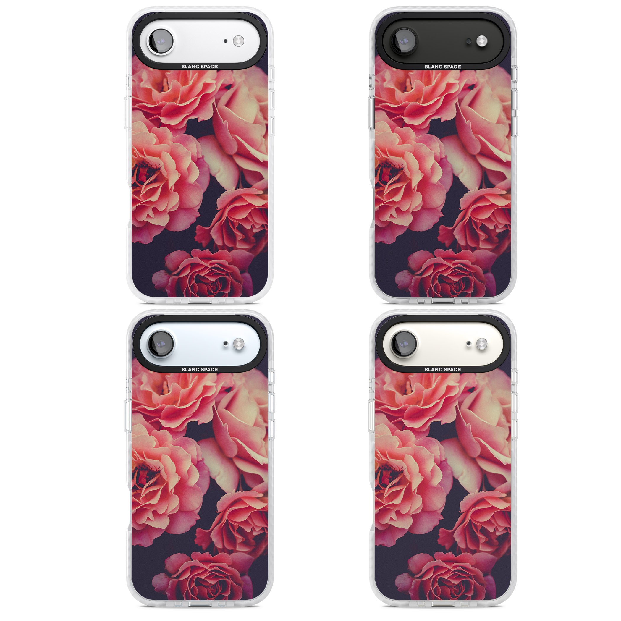 Midnight Rose Bloom iPhone 17 Air Impact Clear Phone Case APT Impact Protection