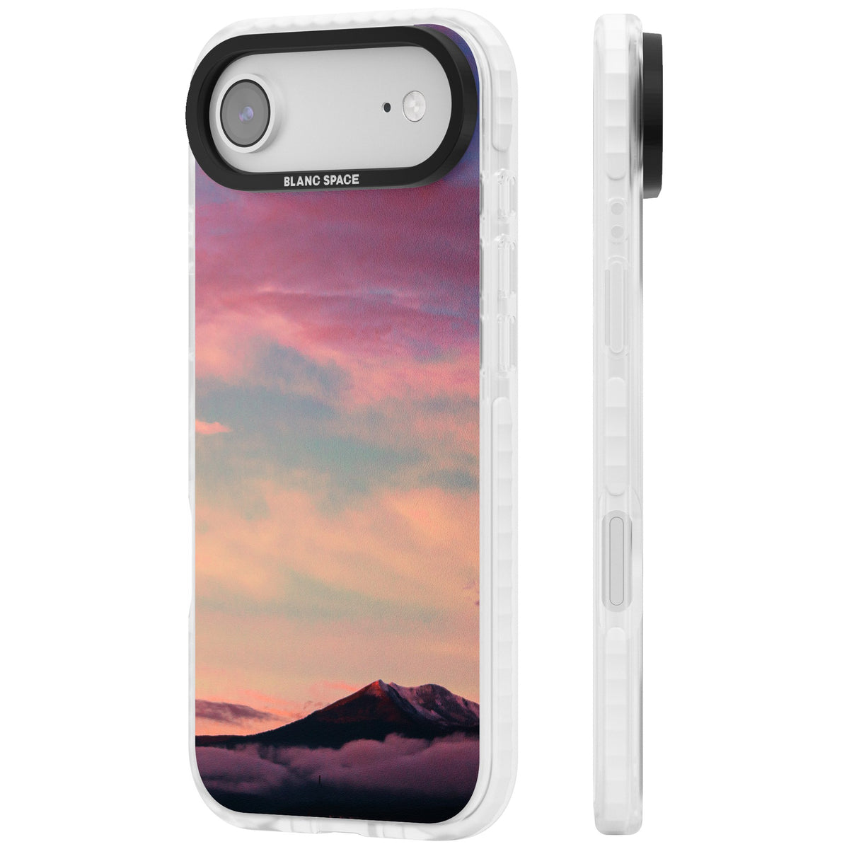 Pastel Mountain Sunset iPhone Air Impact Clear Phone Case side
