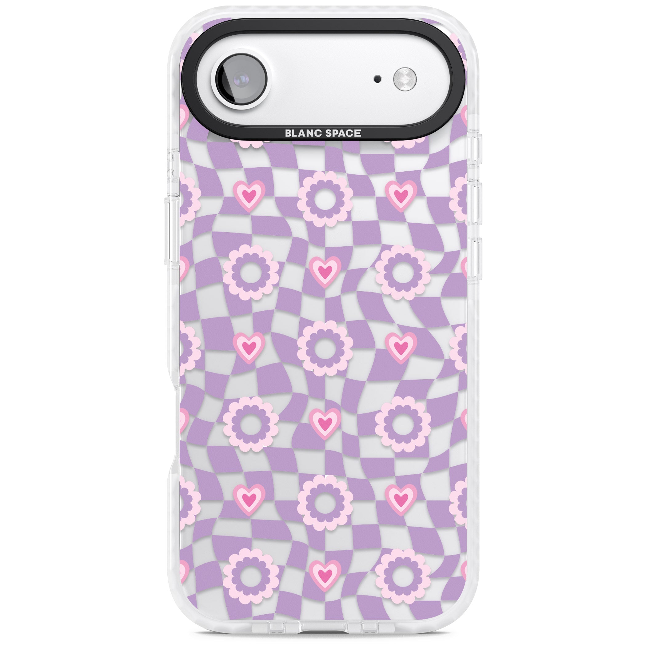 Checkered Love Pattern iPhone 17 Air Impact Clear Phone Case