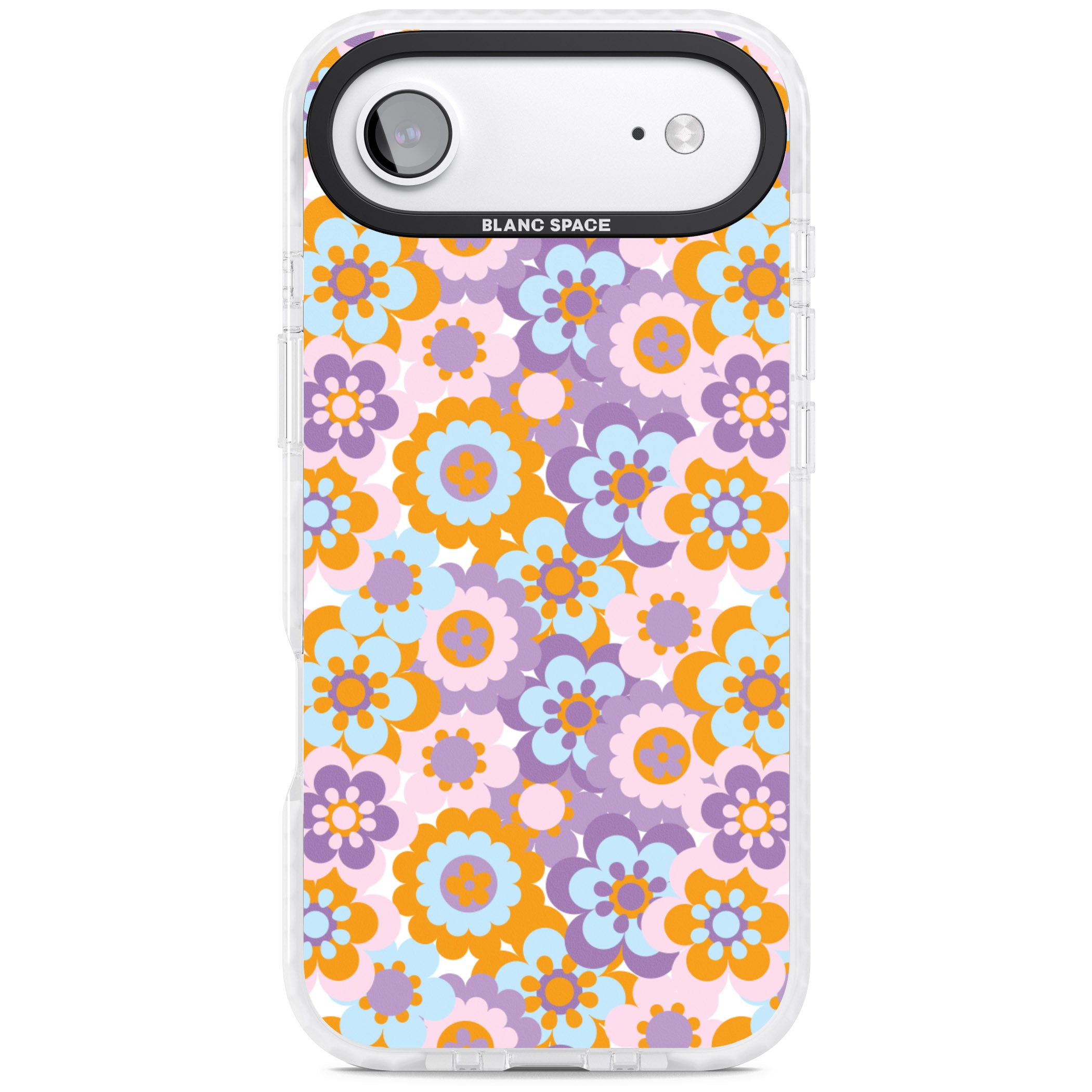 Flower Power Pattern iPhone 17 Air Impact Clear Phone Case
