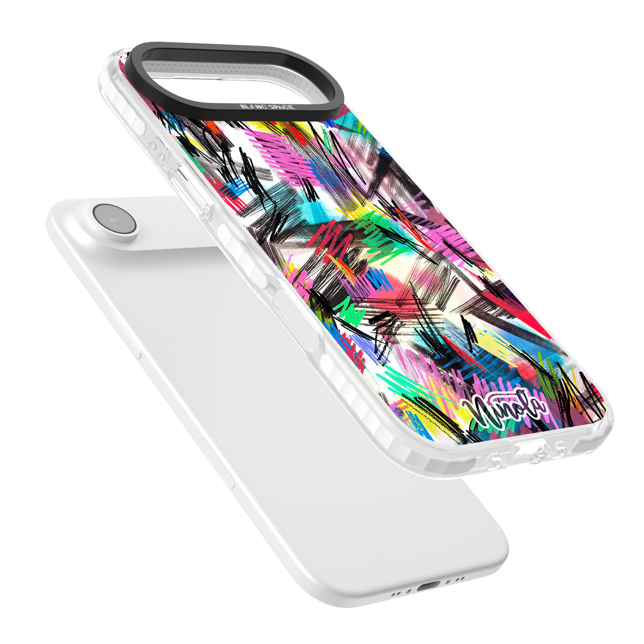 Wild Strokes Rainbow iPhone 17 Air Impact Clear Phone Case Colours