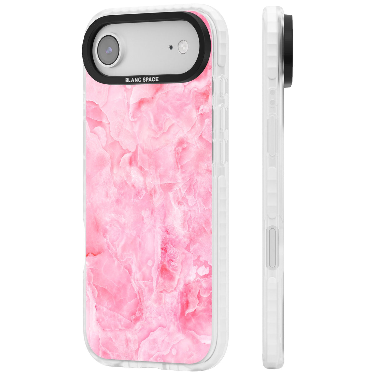 Pink Onyx Marble iPhone Air Impact Clear Phone Case side