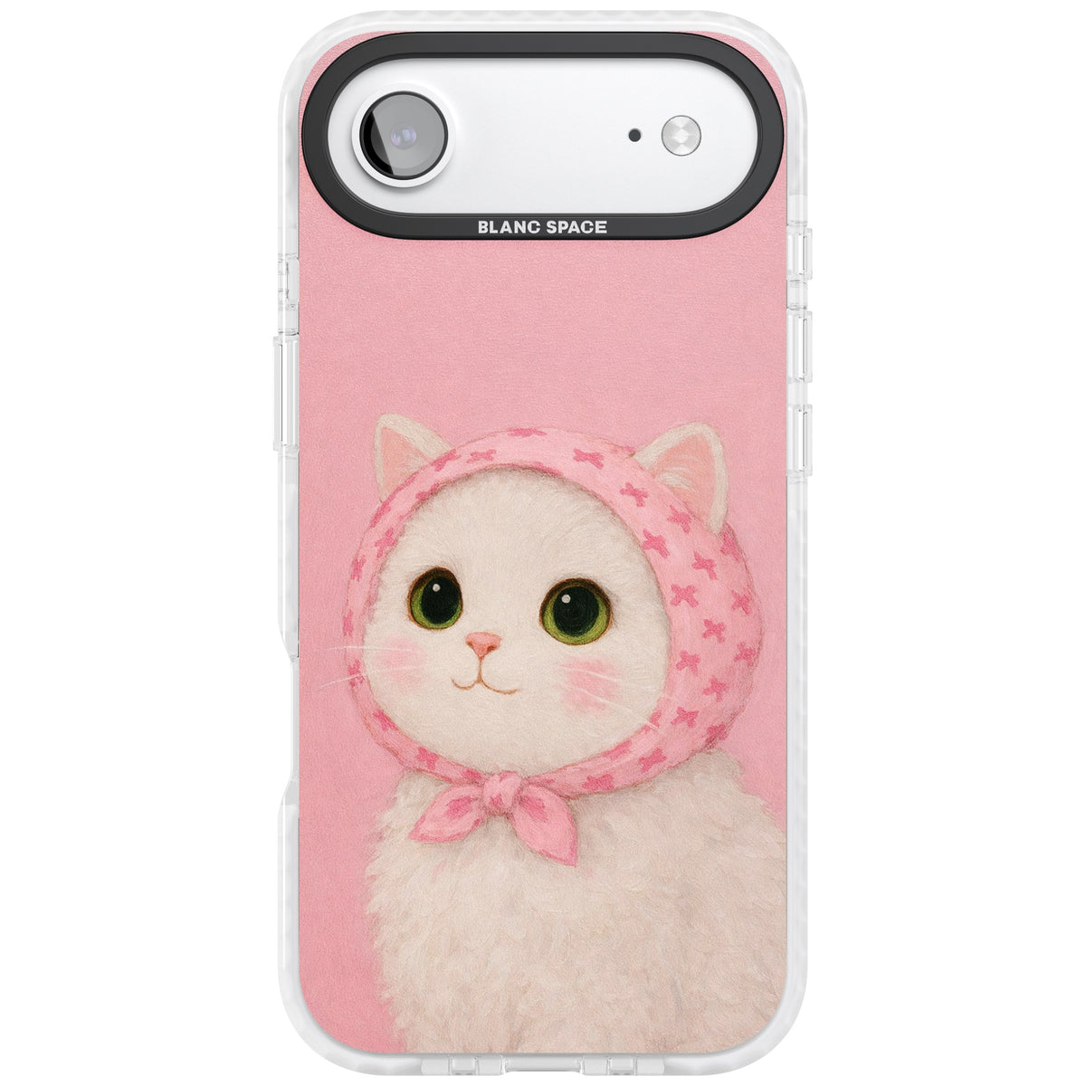 Baby Blush Kitty iPhone Air Impact Clear Phone Case front