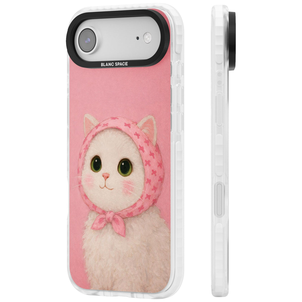 Baby Blush Kitty iPhone Air Impact Clear Phone Case side