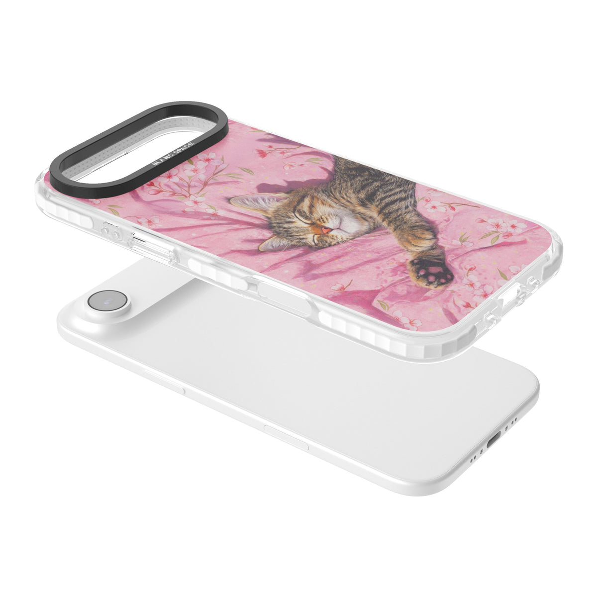 Kitten Dreams iPhone Air Impact Clear Phone Case angled