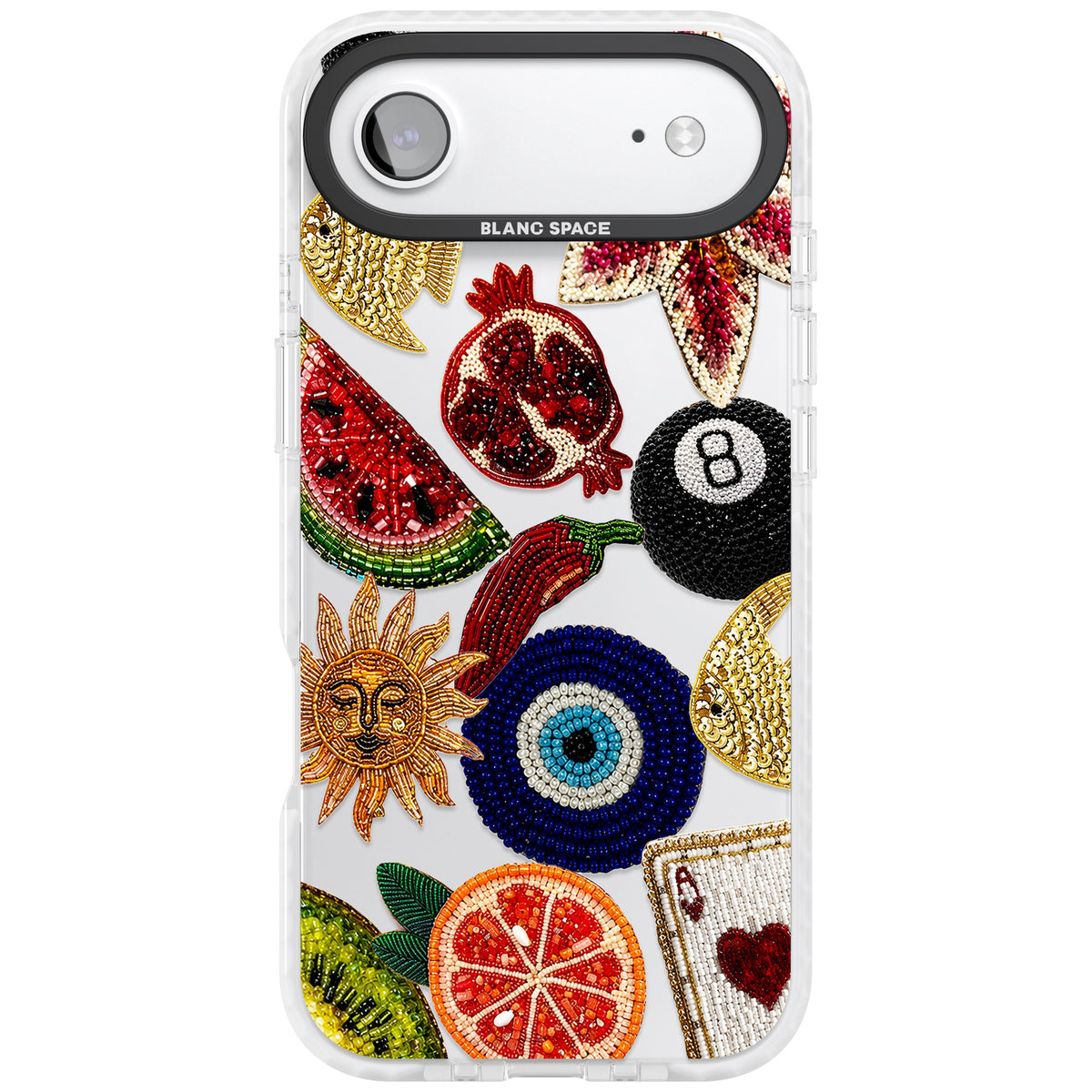 Beaded Charms iPhone Air Impact Clear Phone Case front