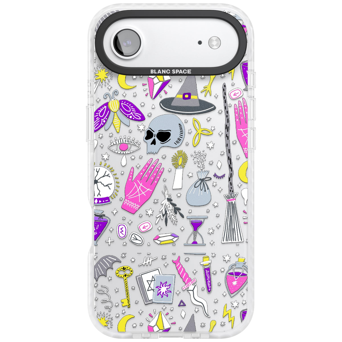 Black Magic Pattern iPhone Air Impact Clear Phone Case front