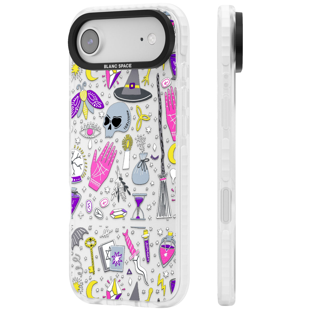 Black Magic Pattern iPhone Air Impact Clear Phone Case side