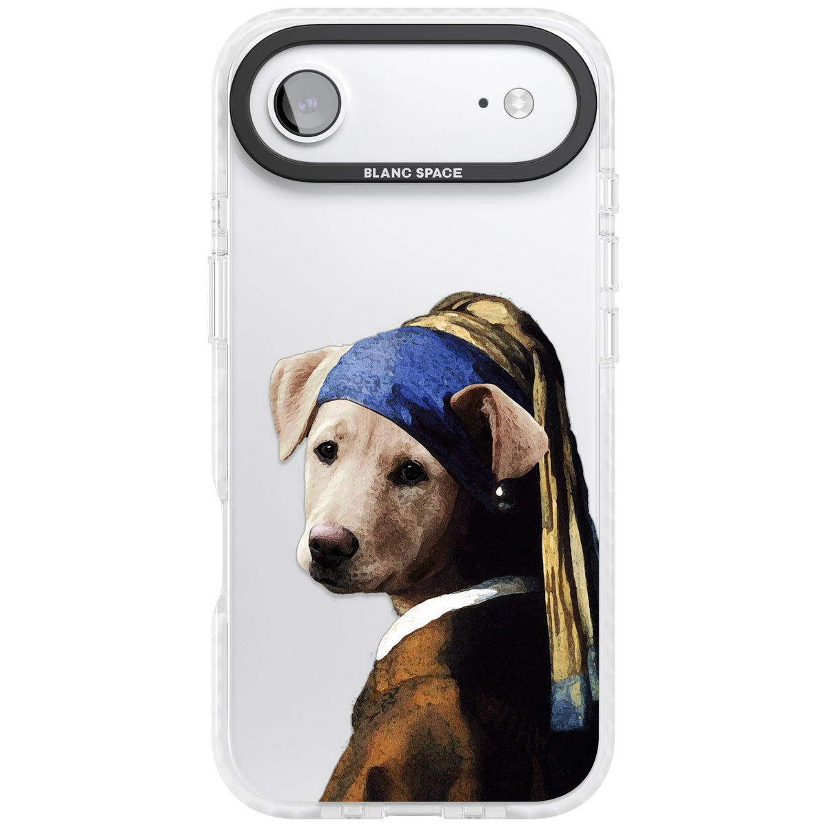 Doggo With A Pearl Earring iPhone Air Impact Clear Phone Case front