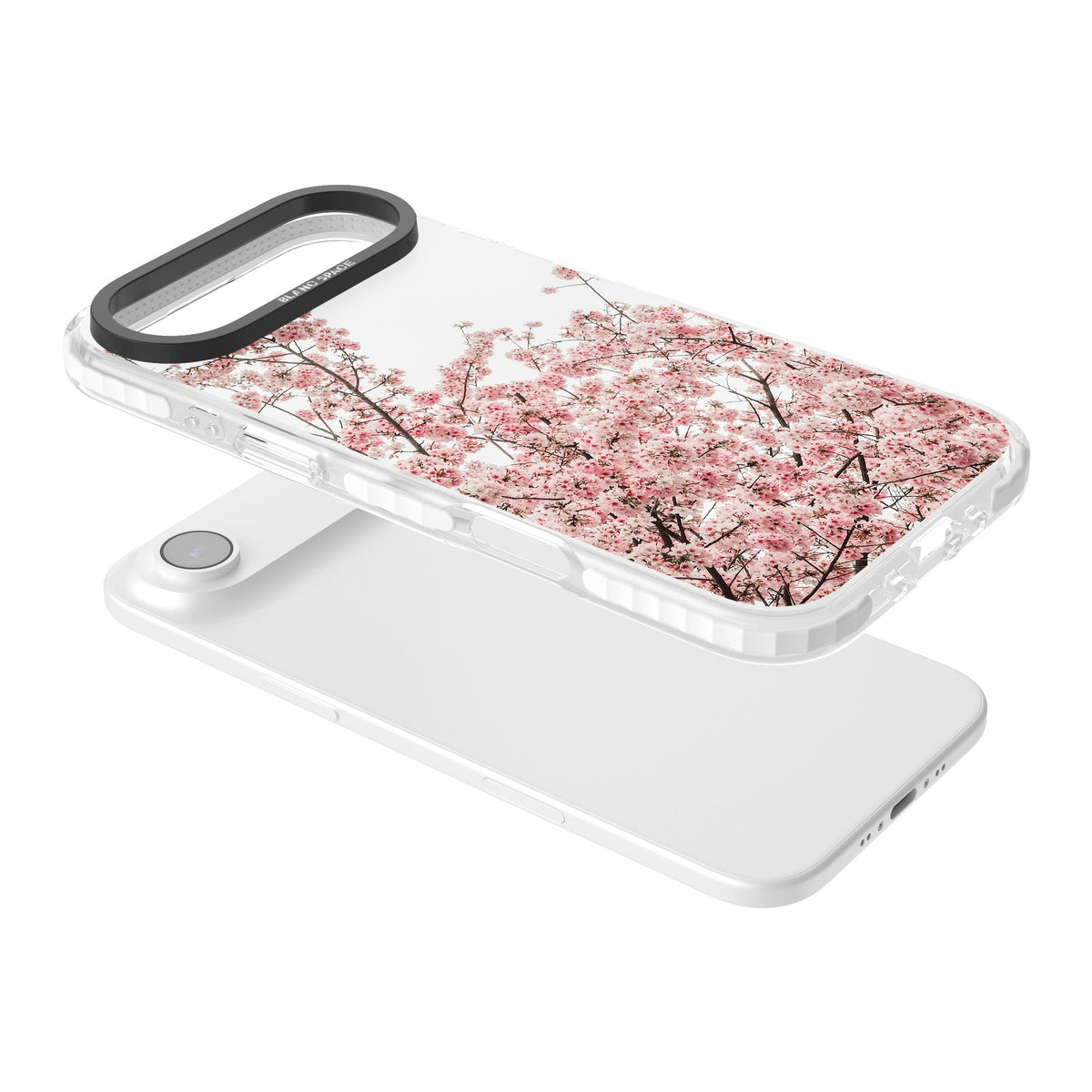 Cherry Blossom Bloom iPhone Air Impact Clear Phone Case angled