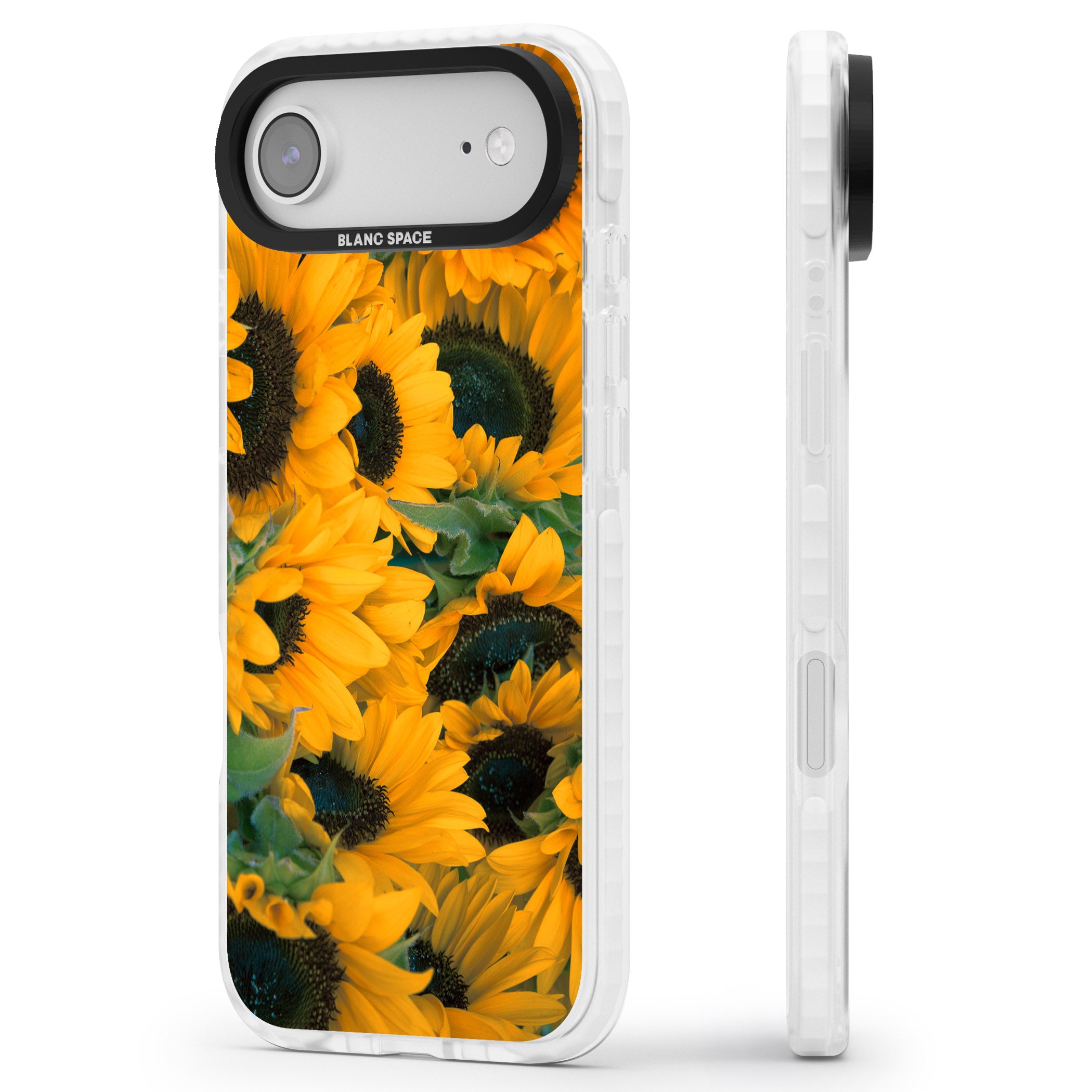 Sunflowers iPhone 17 Air Impact Clear Phone Case Side Profile