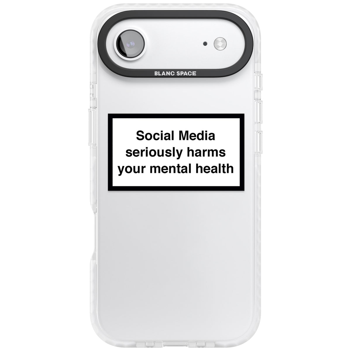 Social Media Harms iPhone Air Impact Clear Phone Case front