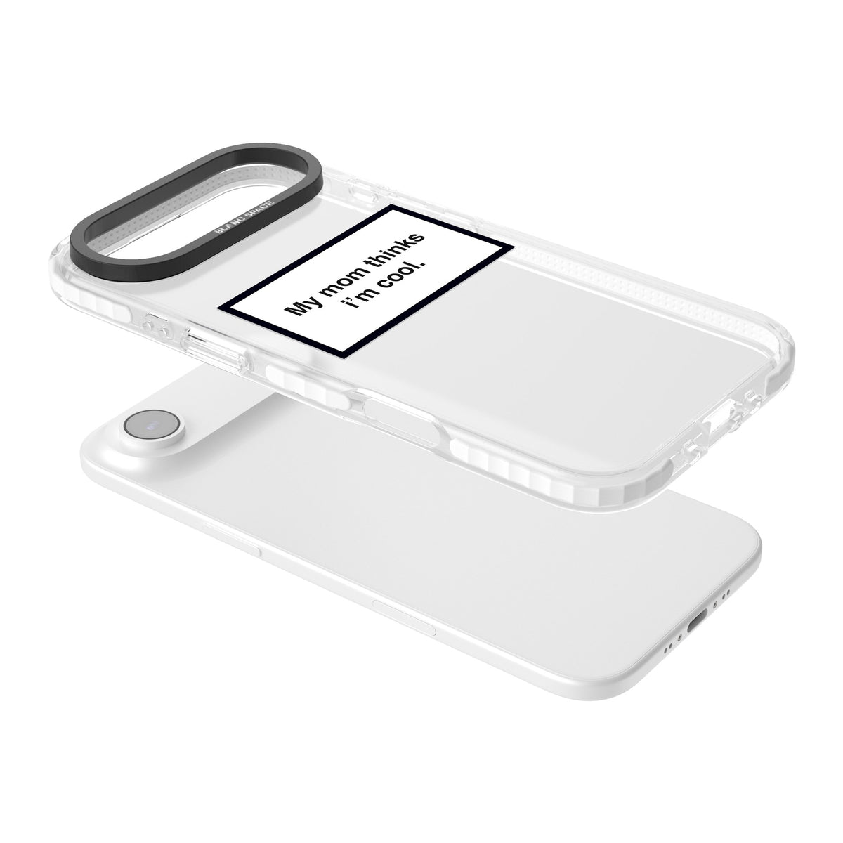 My Mom Thinks I'M Cool iPhone Air Impact Clear Phone Case angled