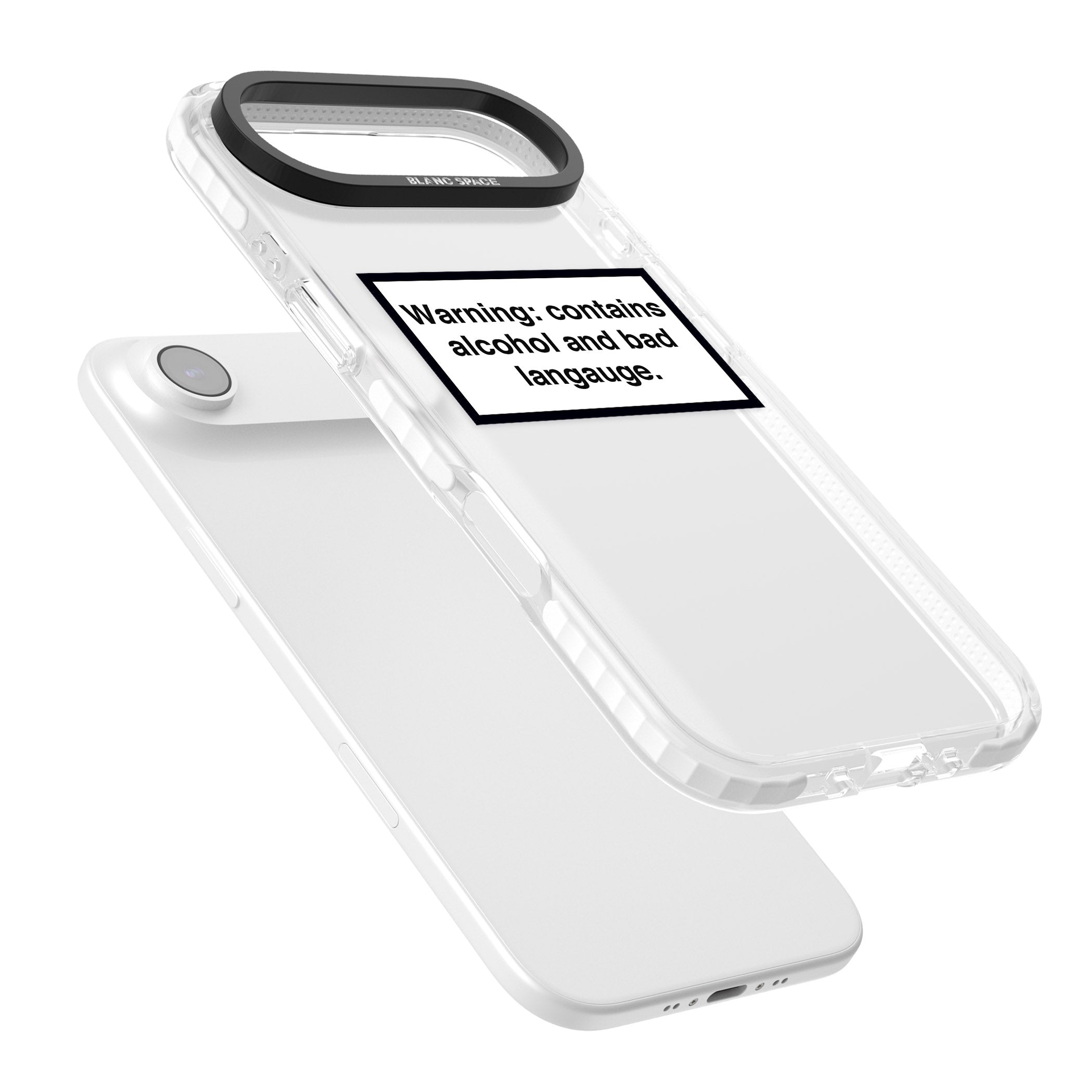Warning: Contains Alcohol & Bad Language iPhone 17 Air Impact Clear Phone Case Colours