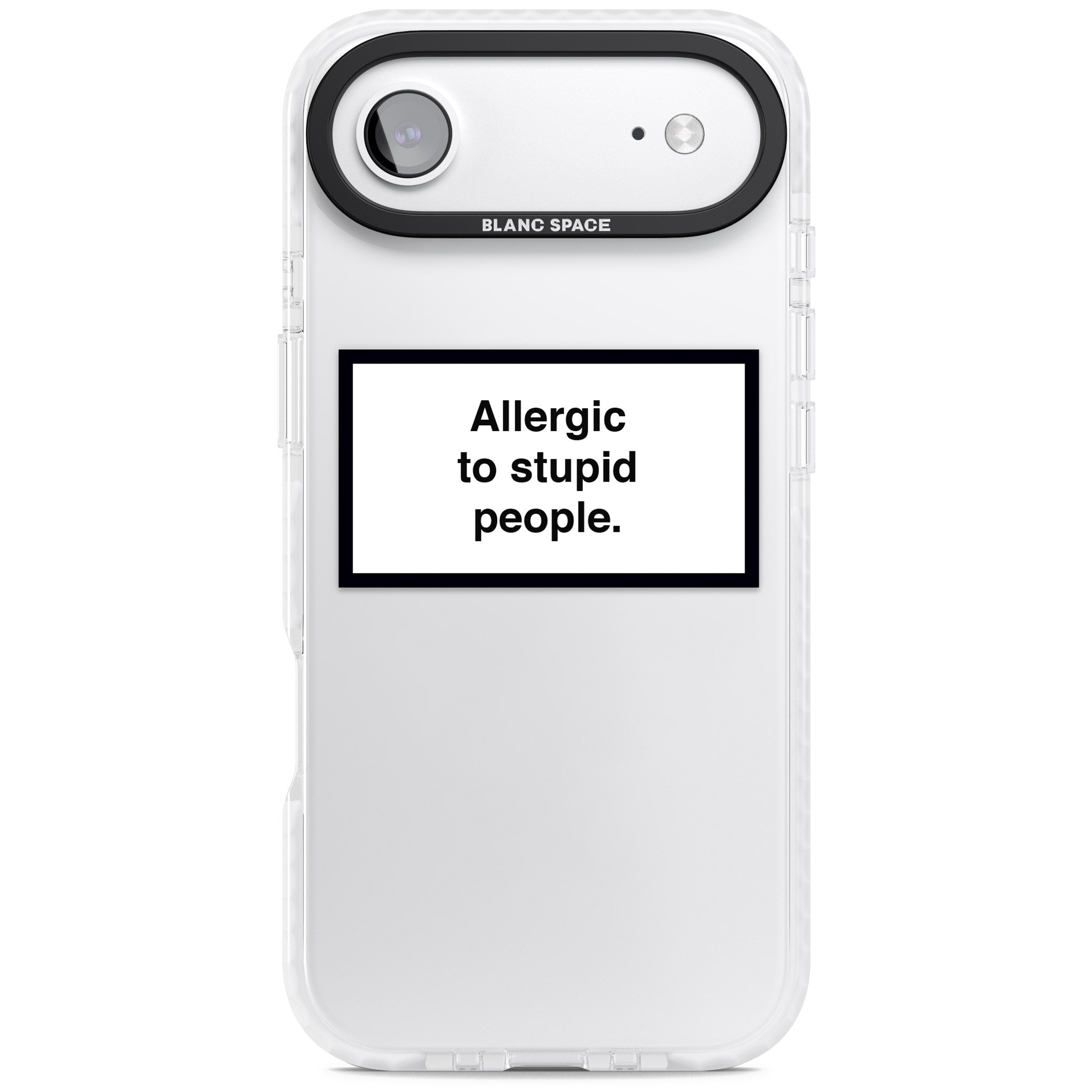 Allergic To Stupid People iPhone 17 Air Impact Clear Phone Case