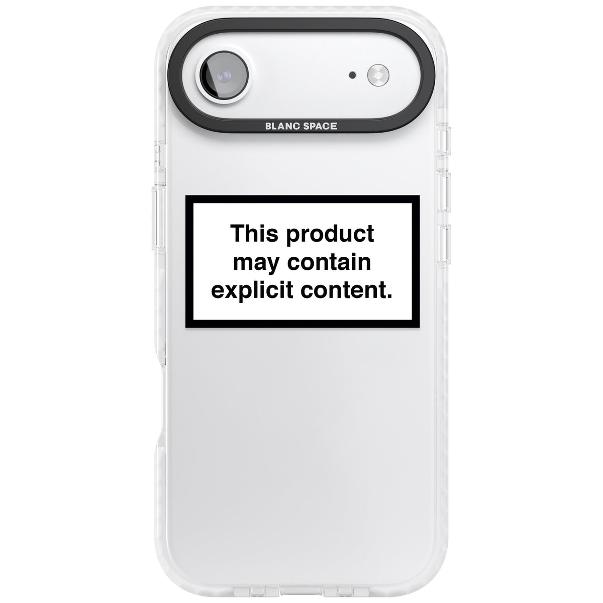 Contains Explicit Content iPhone Air Impact Clear Phone Case front