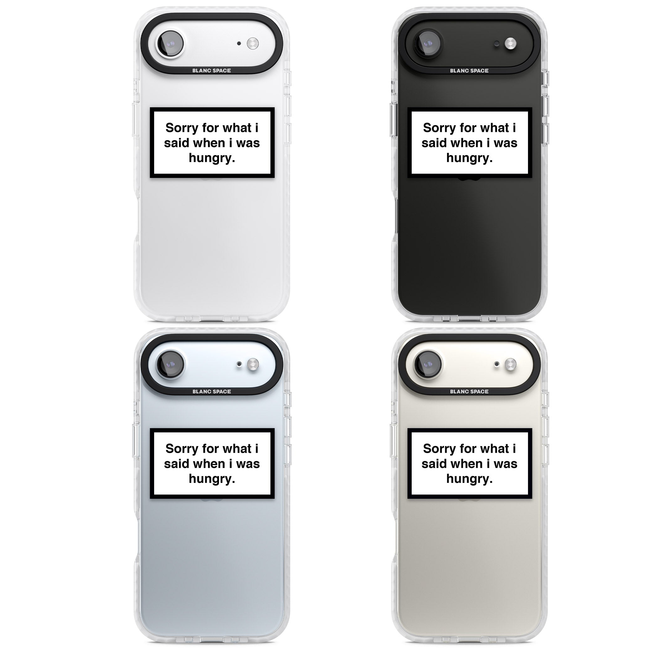 Sorry For What I Said iPhone 17 Air Impact Clear Phone Case APT Impact Protection